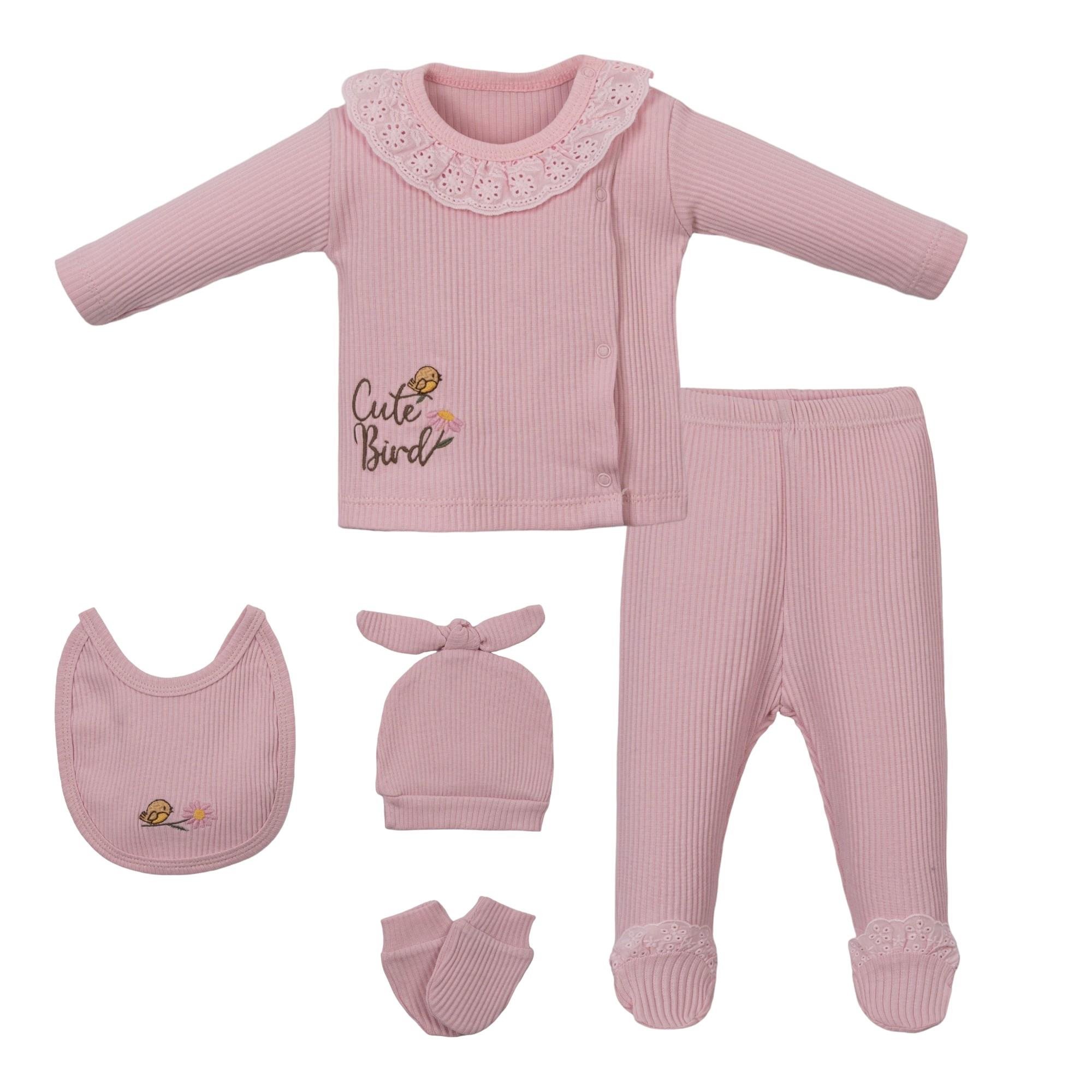 Zagora Soft Kız Bebek Hastane Çıkışı Beşli Set