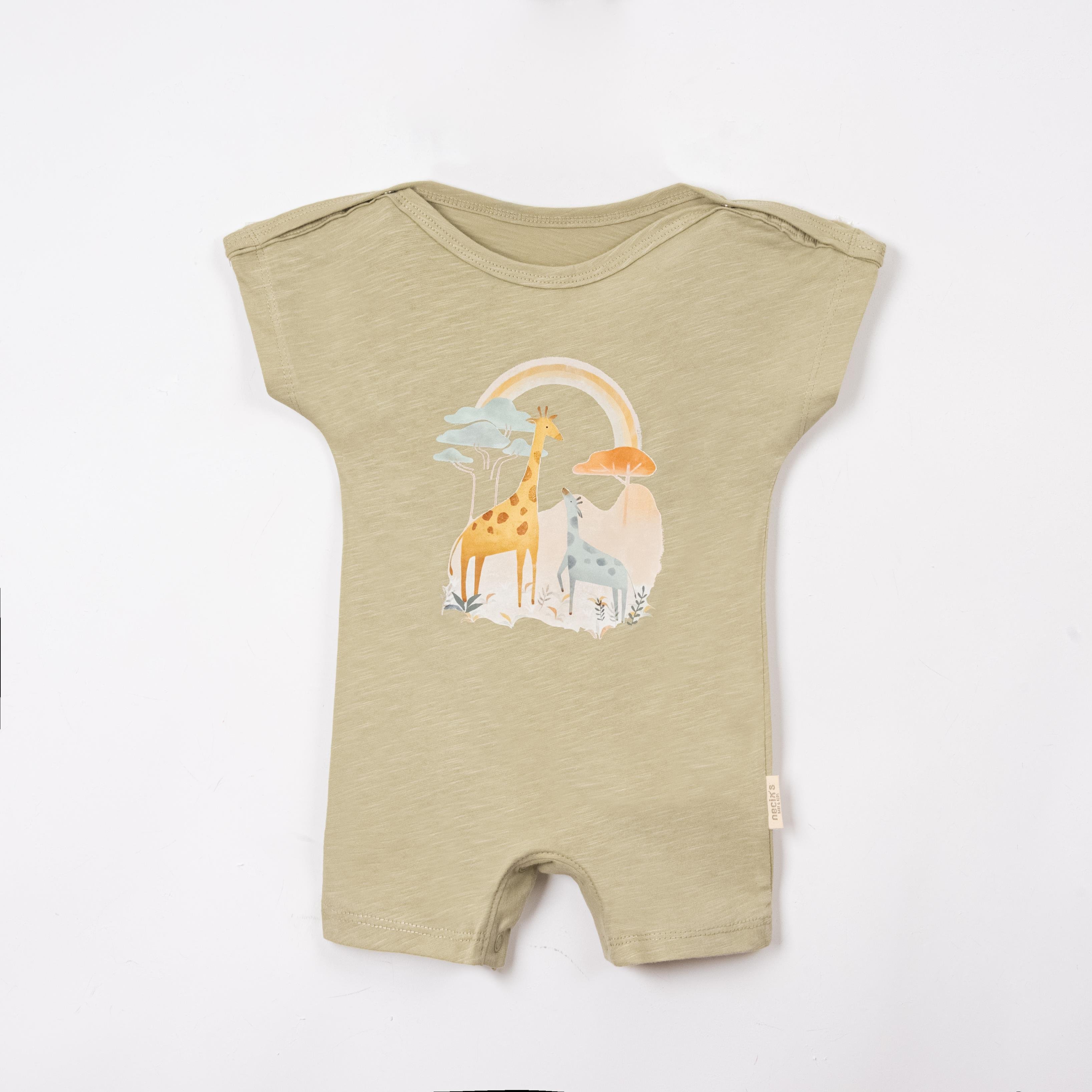 Zürafa Figürlü Erkek Bebek Tulum