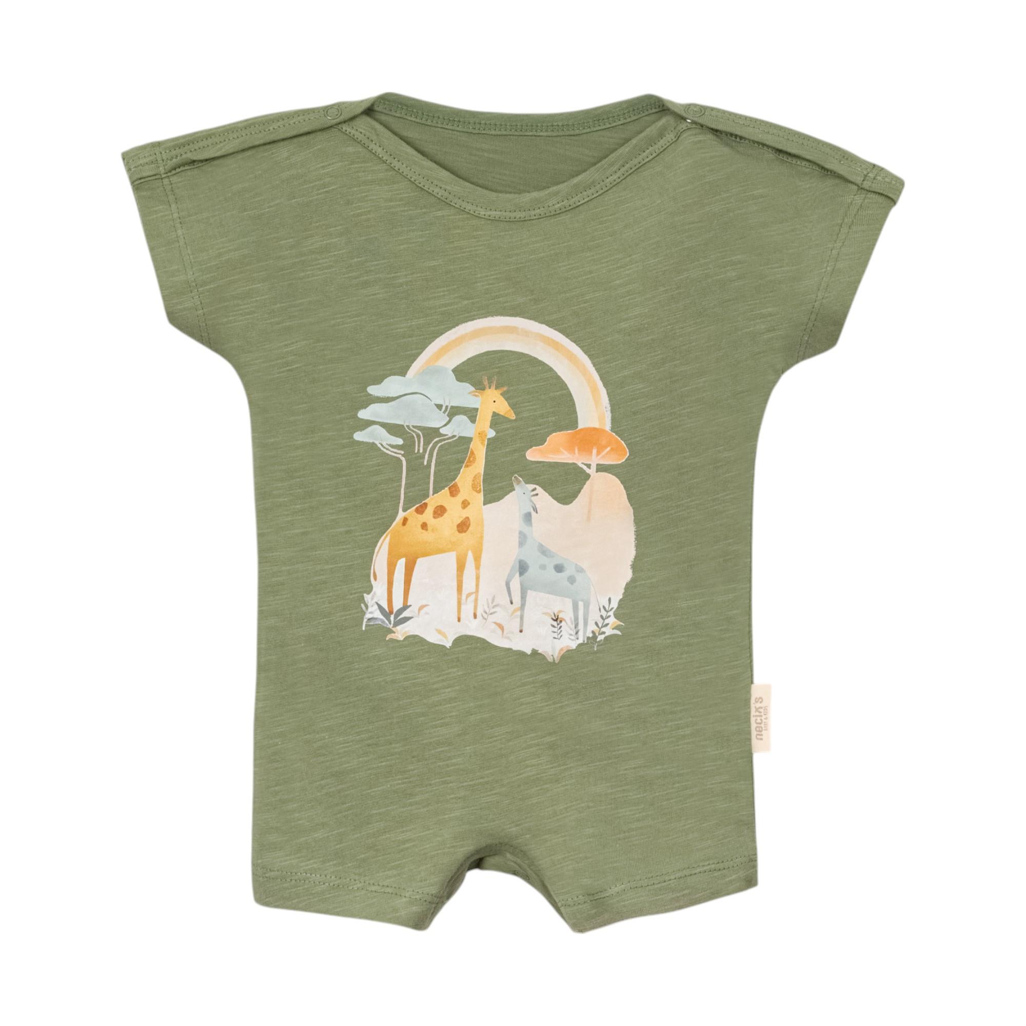 Zürafa Figürlü Erkek Bebek Tulum