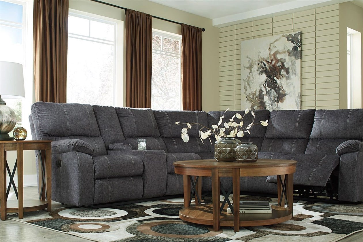 Urbino Left-Arm Facing Reclining Loveseat with Console