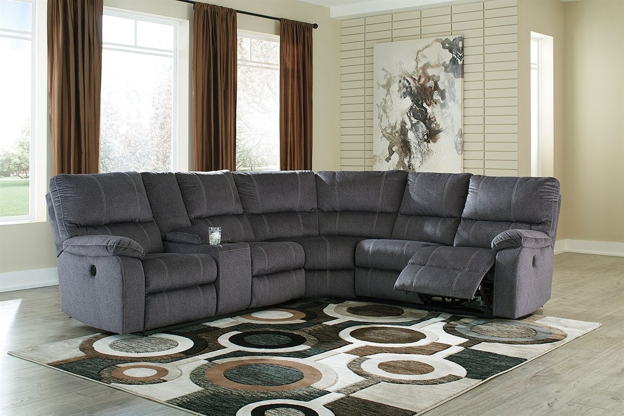 Urbino Left-Arm Facing Reclining Loveseat with Console