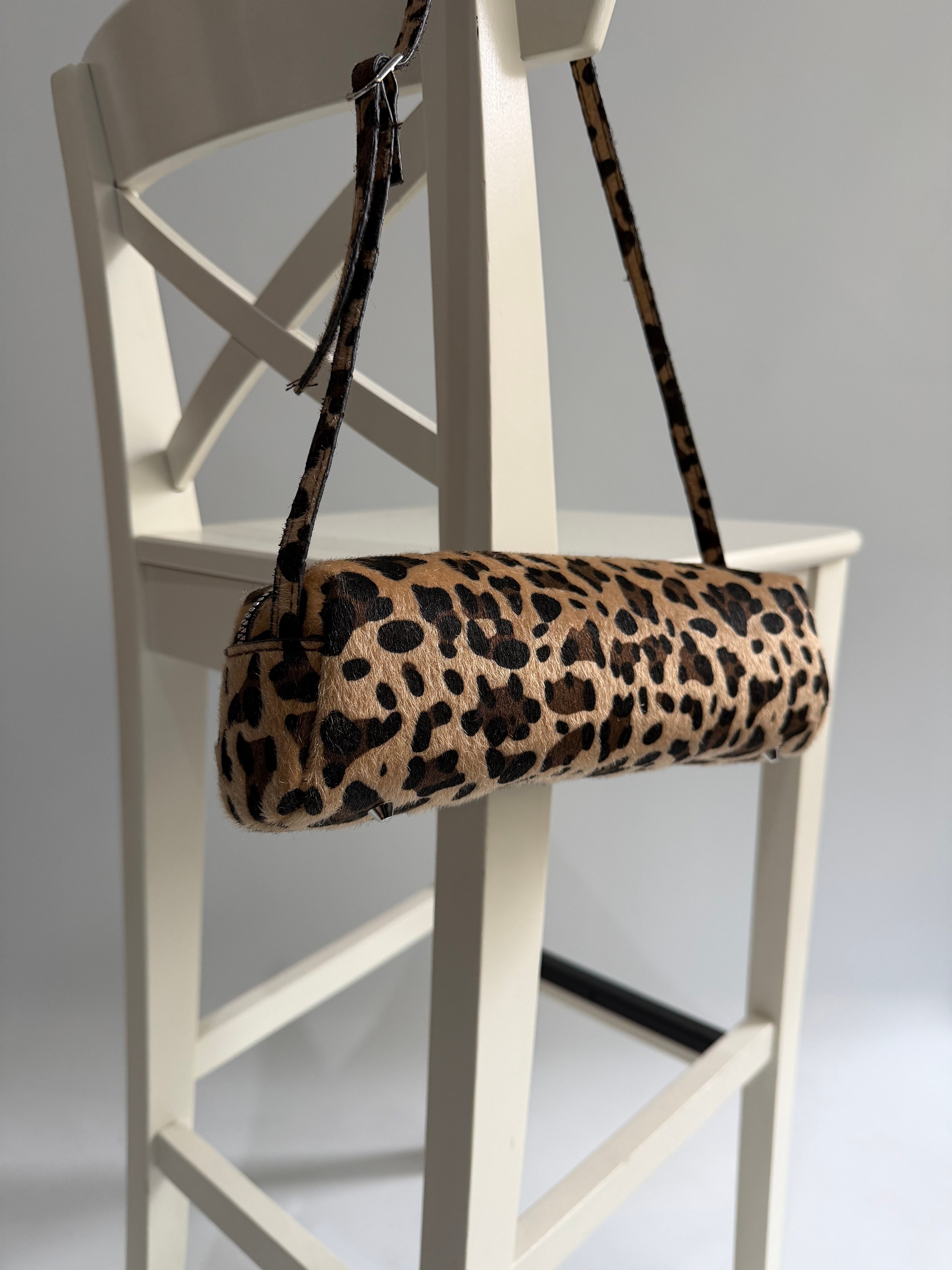 Baget Model El Ve Kadın Omuz Çantası Baget Çanta Leopar Desen