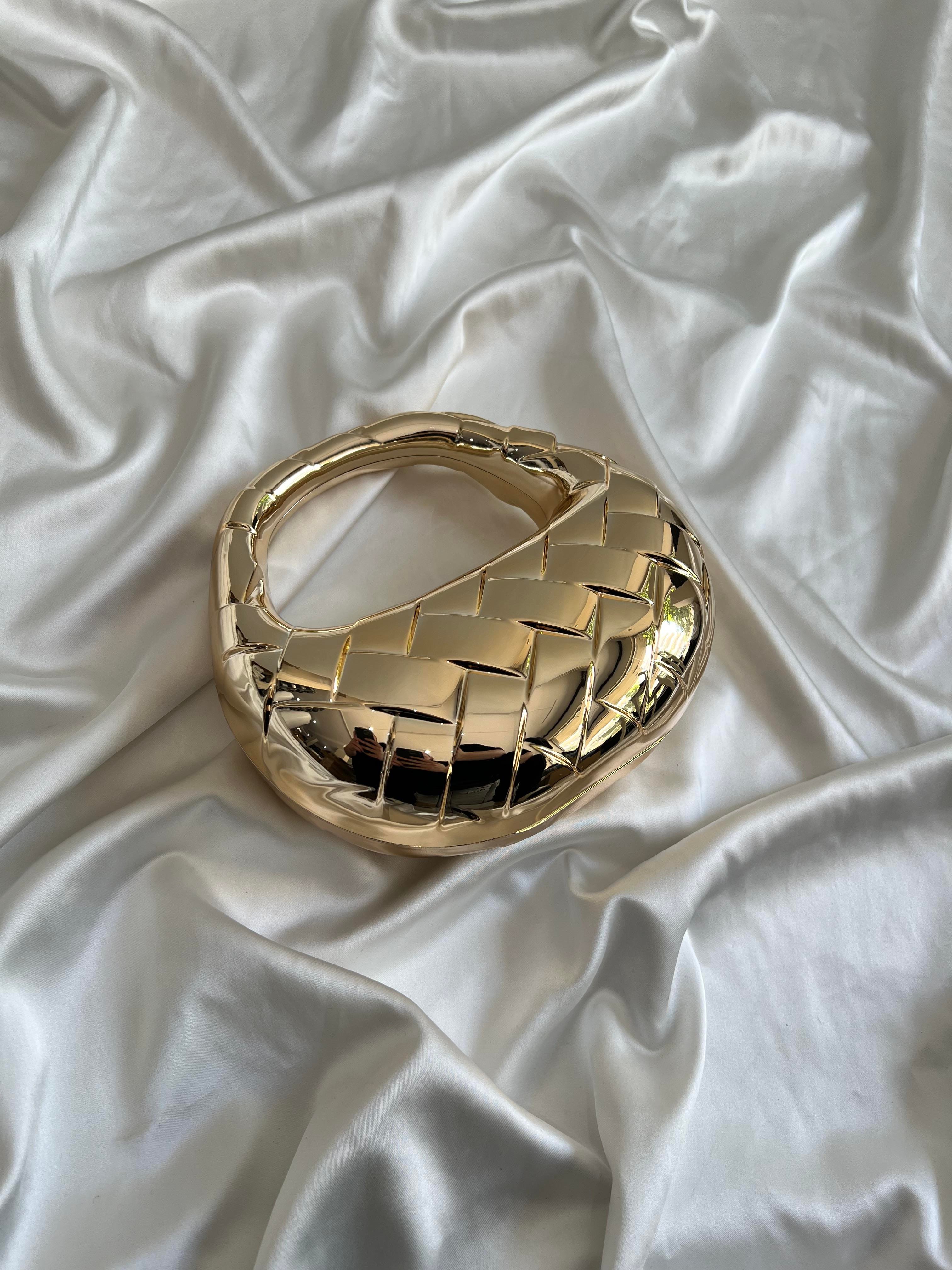 Botte Abiye Model Düğün Nişan Çantası Gold