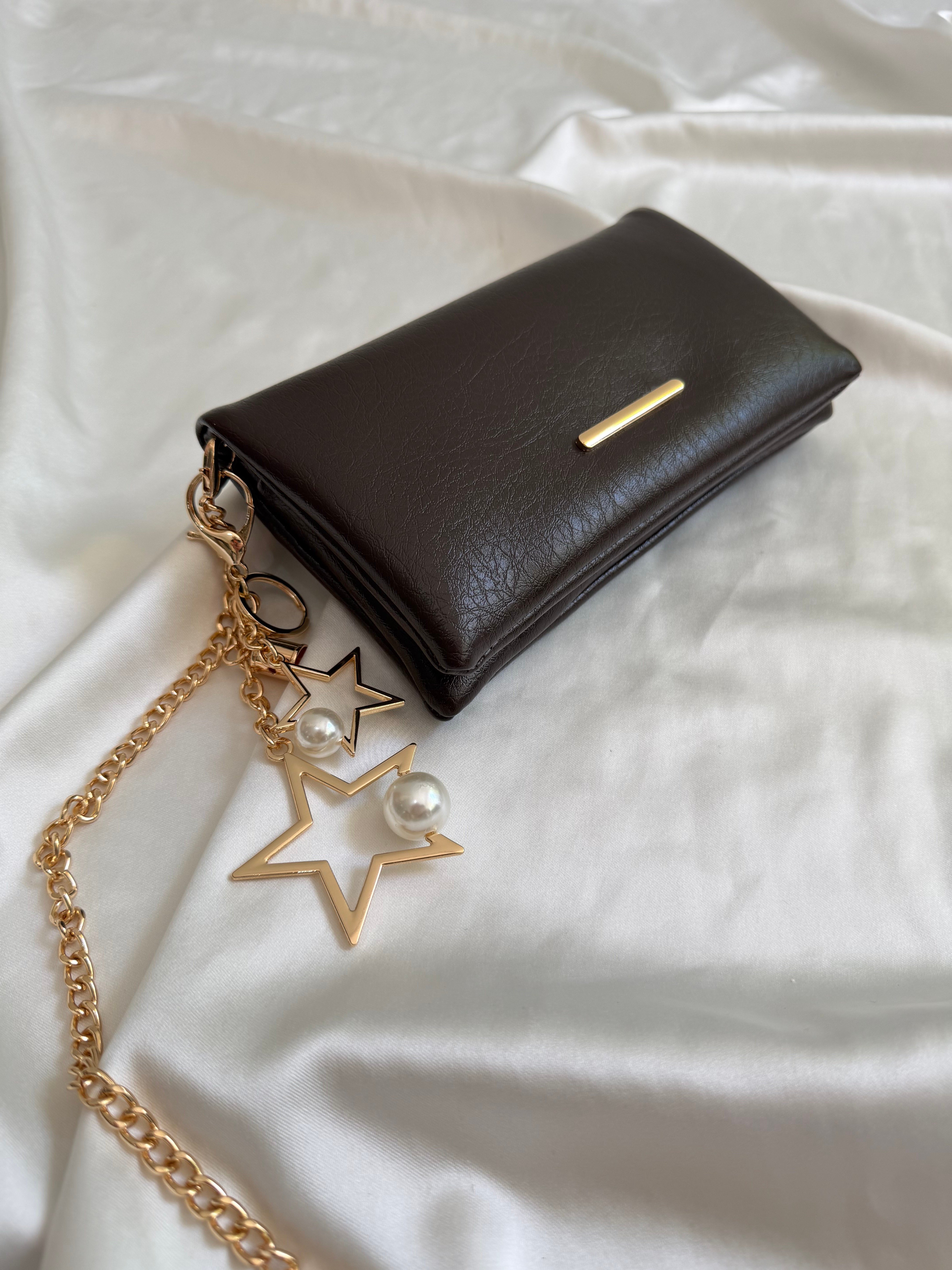 Canggu Model Clutch Çanta , Portföy Çanta , El Çantası Acı Kahve