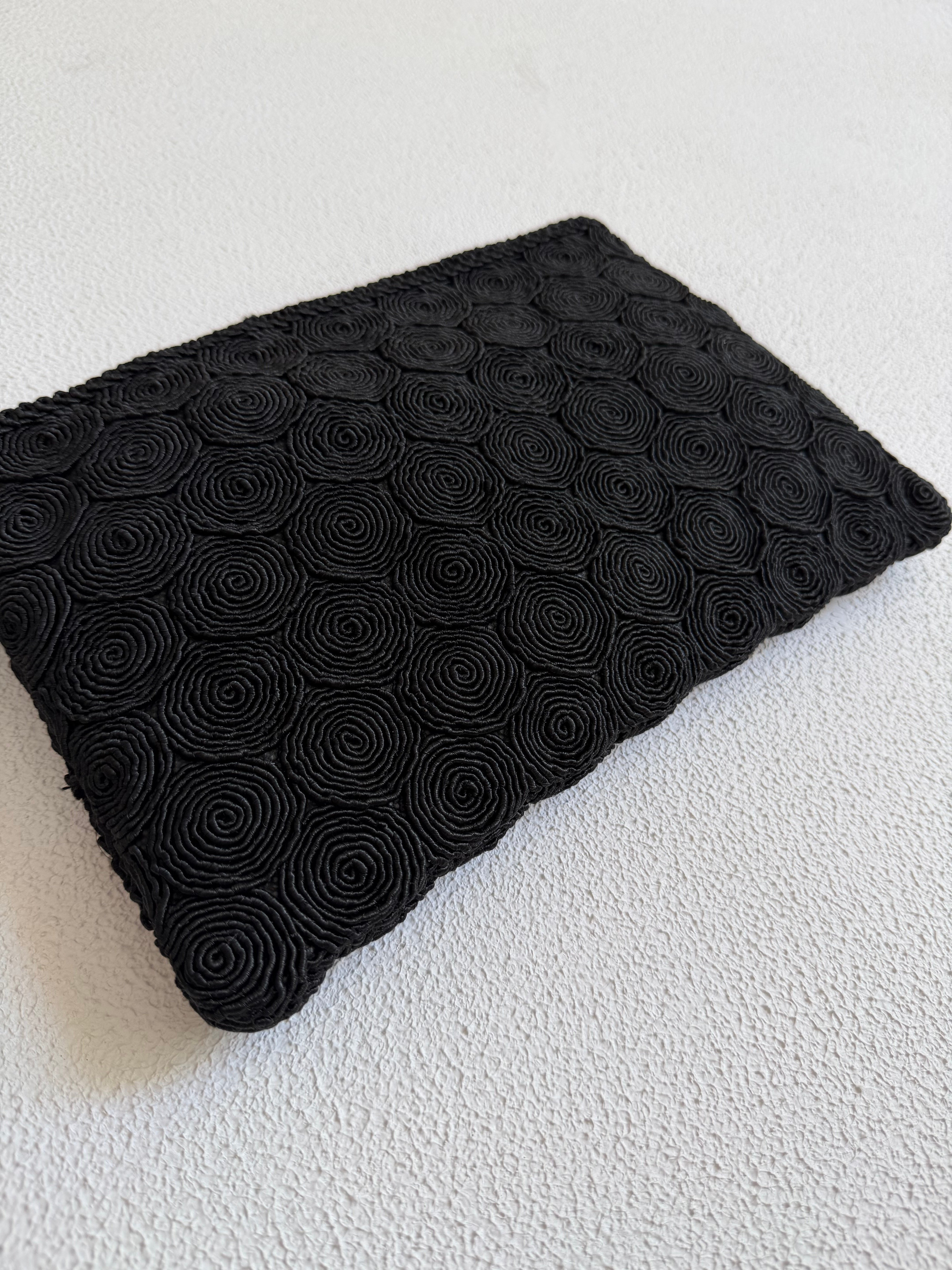 Dantel Model Clutch Çanta , Portföy Çanta , El Çantası Siyah