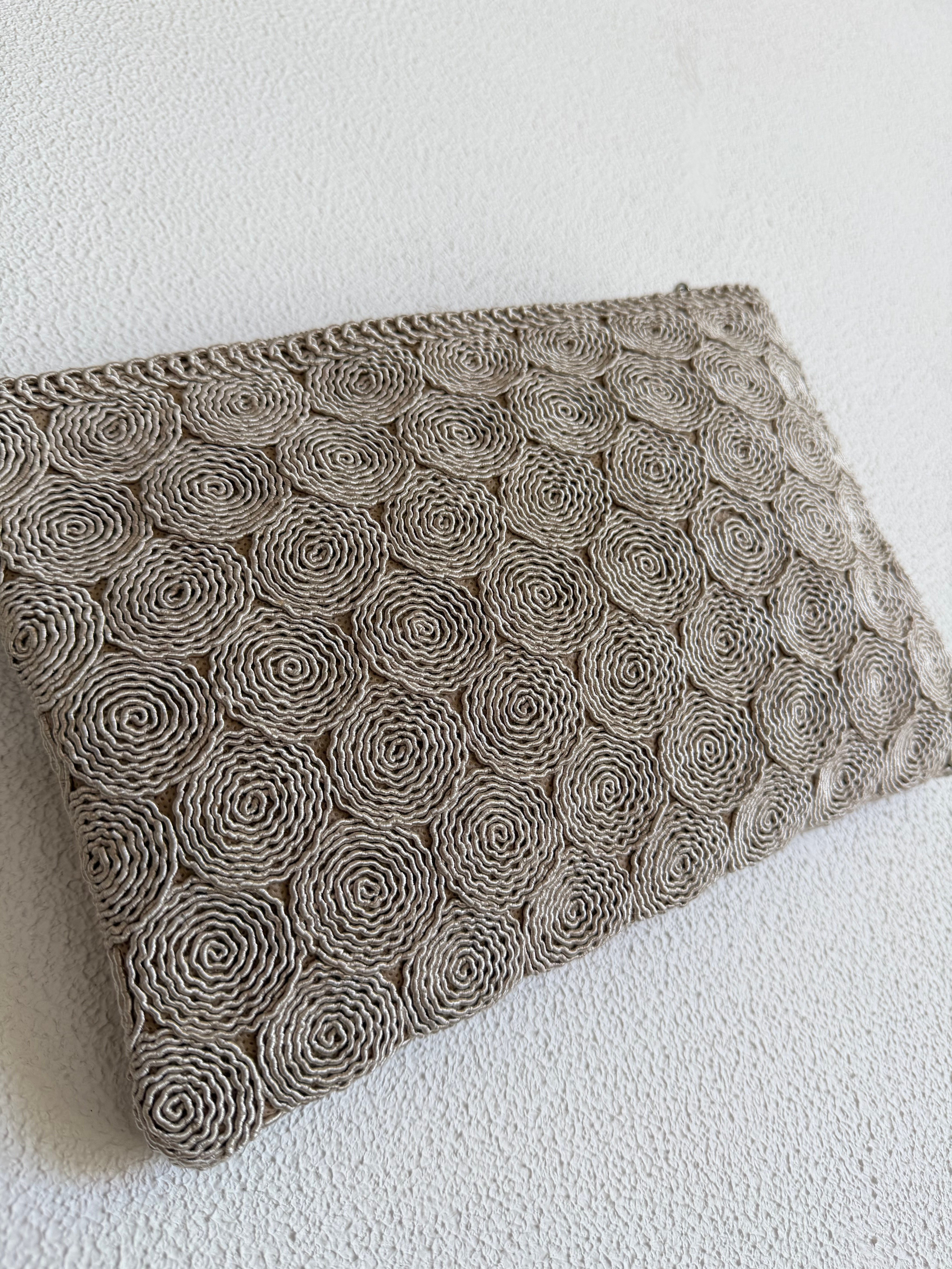 Dantel Model Clutch Çanta , Portföy Çanta , El Çantası Vizon