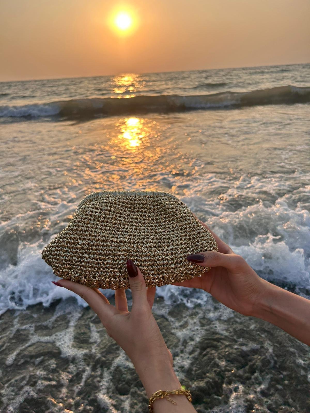 Handmade Abiye Model Düğün Nişan Çantası Gold ( Ön Siparişle Satılmaktadır Temin Süresi 7 Gün )
