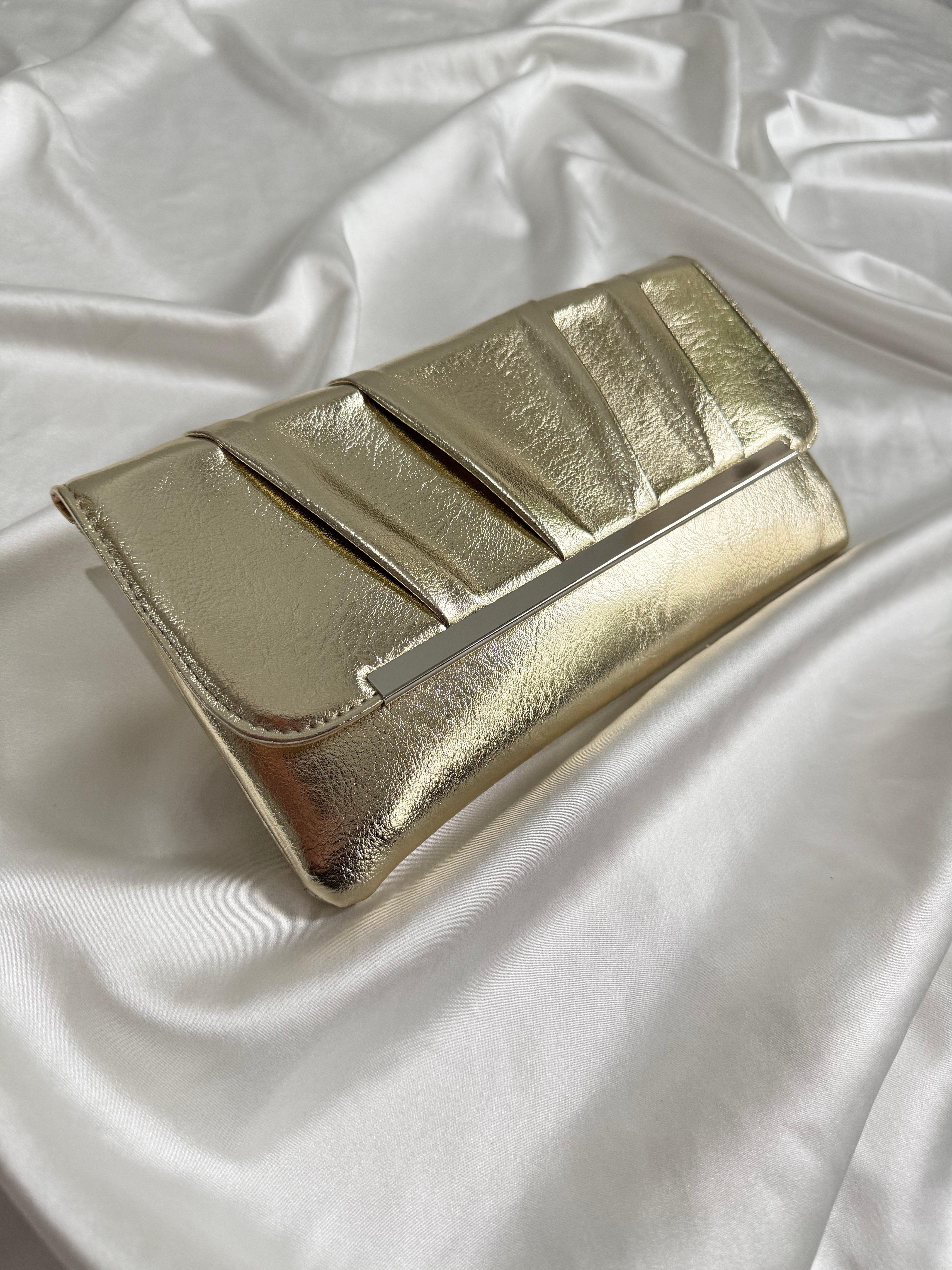 Holly Model Düğün Nişan Abiye Çanta Clutch Çanta Gold