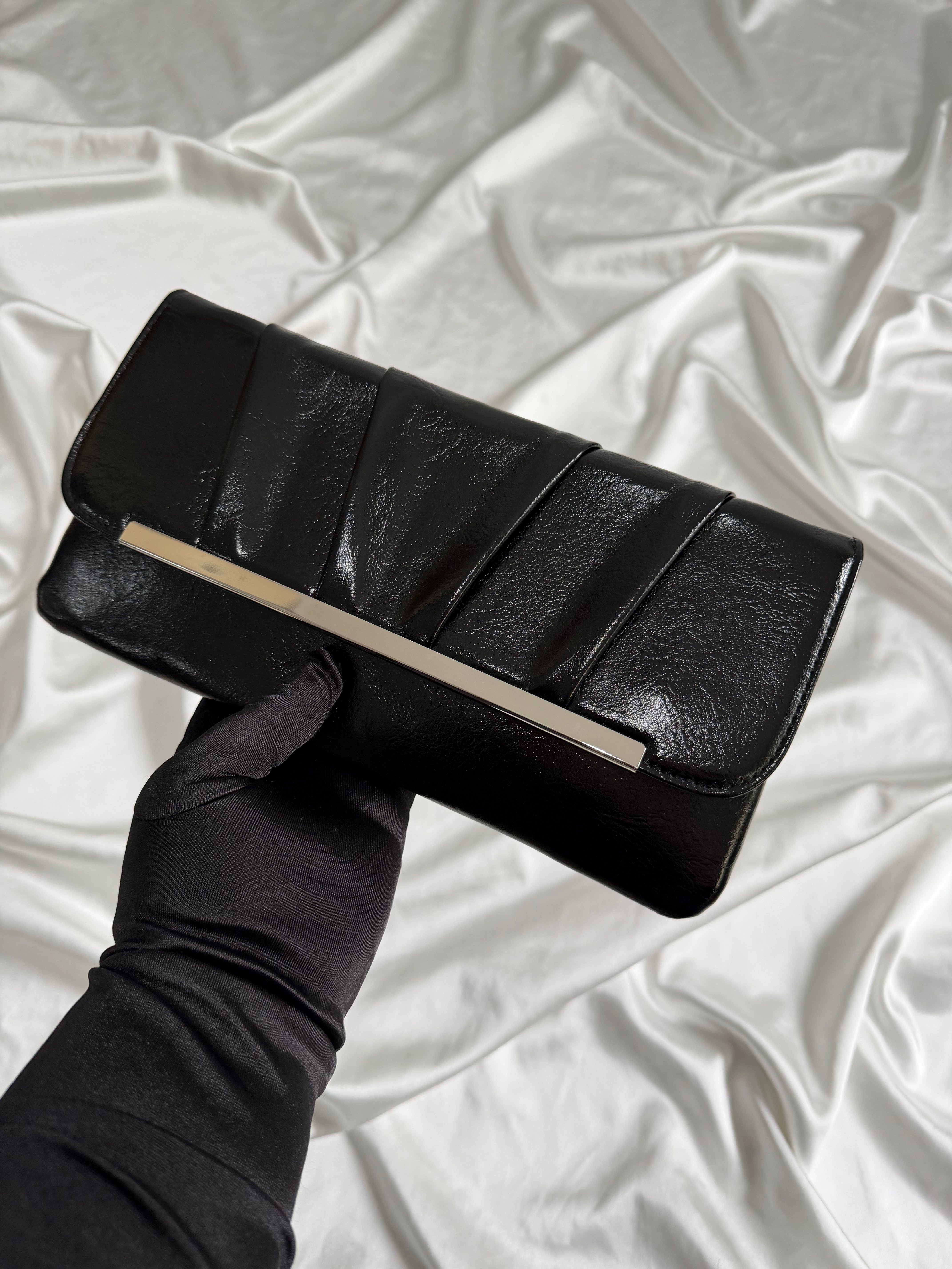 Holly Model Düğün Nişan Abiye Çanta Clutch Çanta Siyah