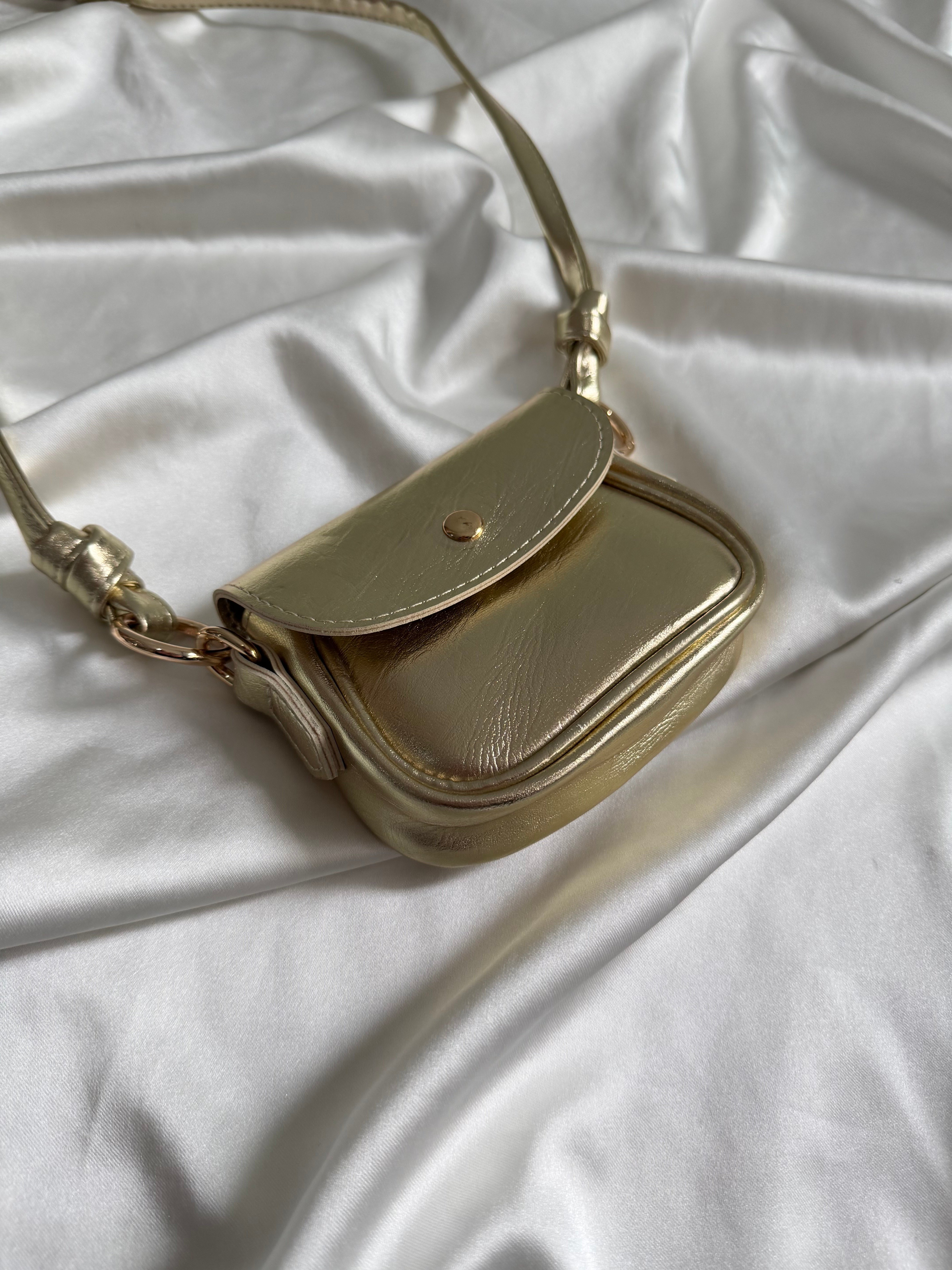 Martina Model El Ve Kadın Omuz Çantası Mini Çanta Gold