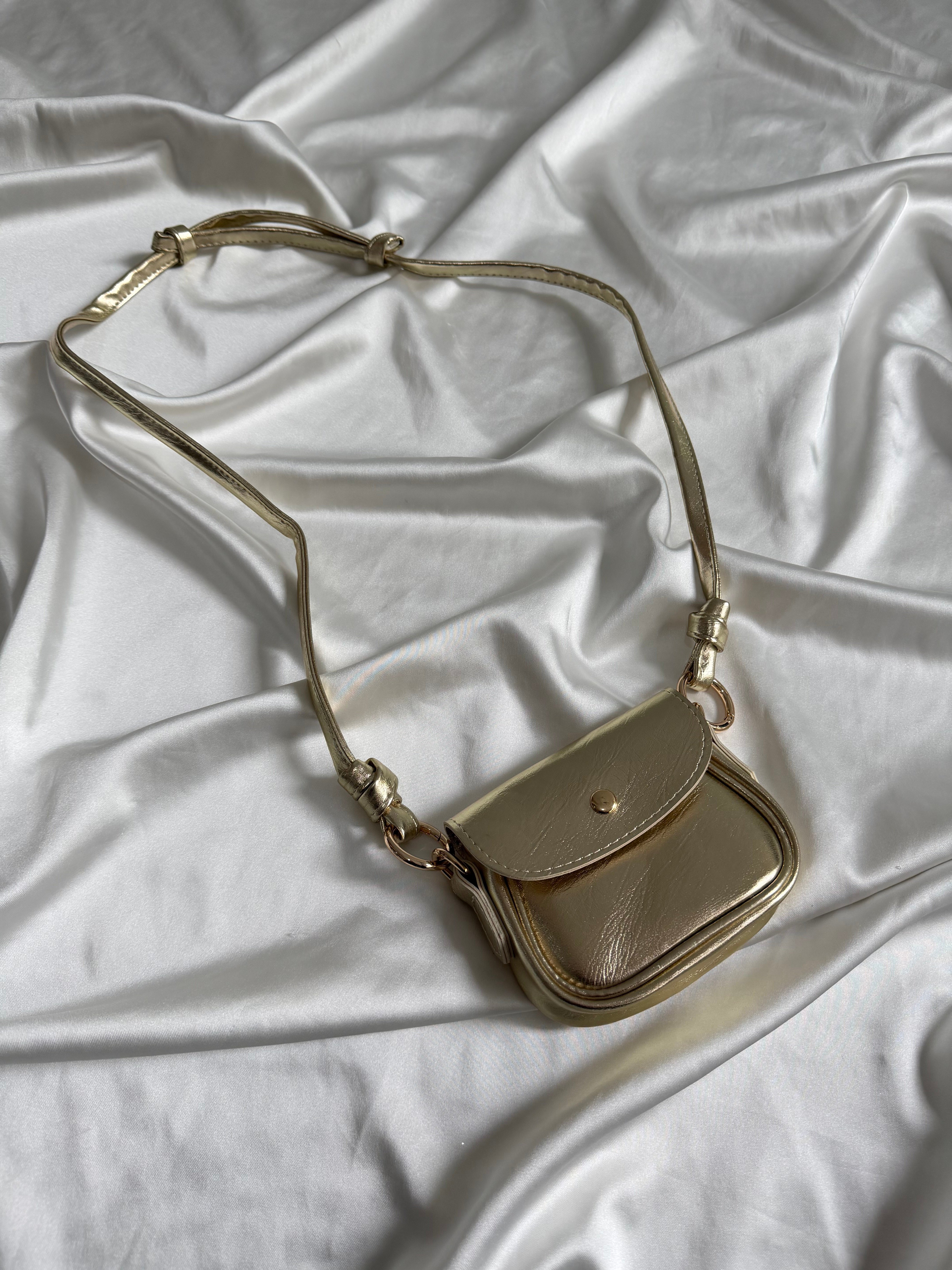 Martina Model El Ve Kadın Omuz Çantası Mini Çanta Gold