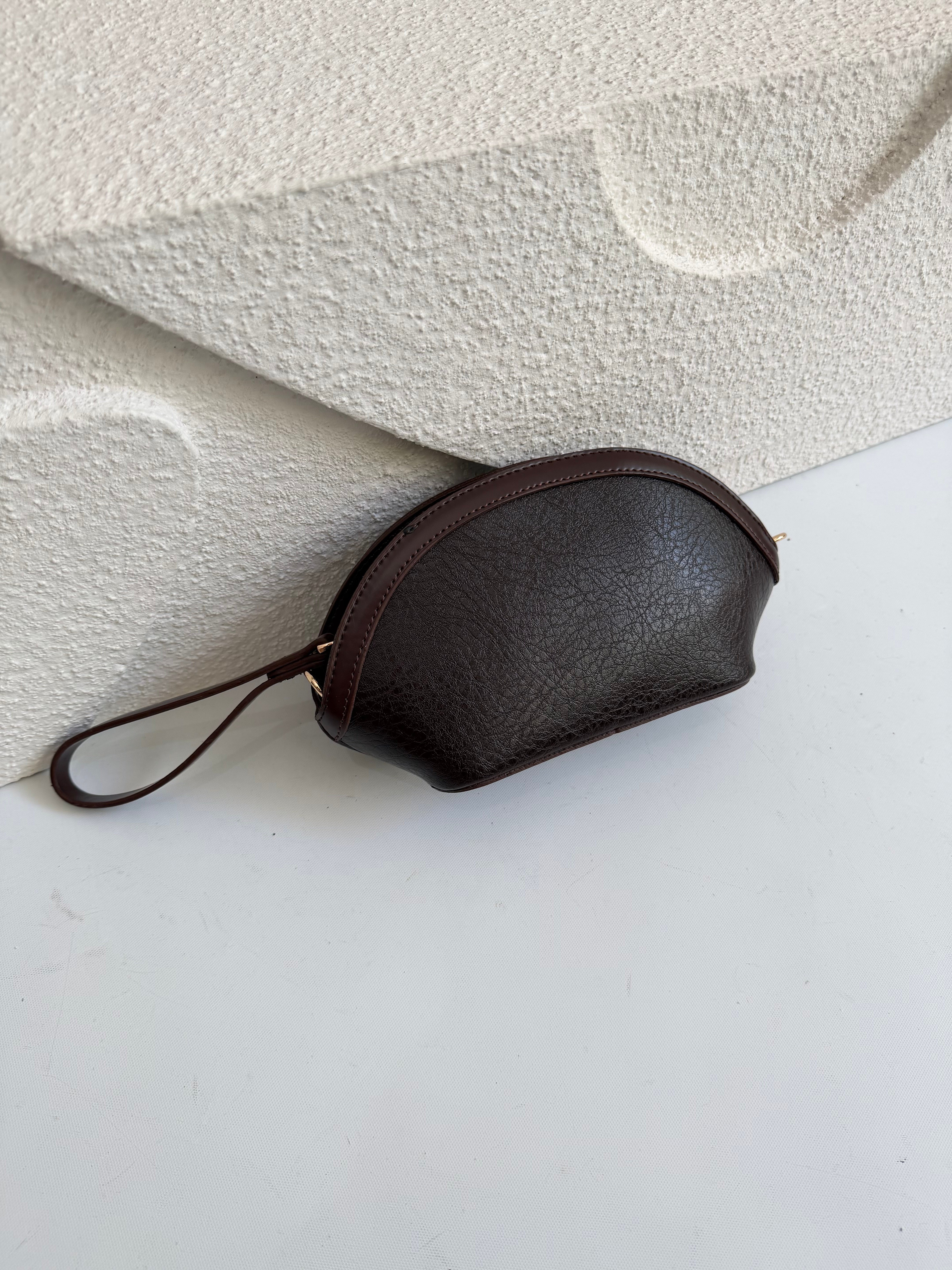North Model Clutch Çanta , Portföy Çanta , El Çantası Acı Kahve