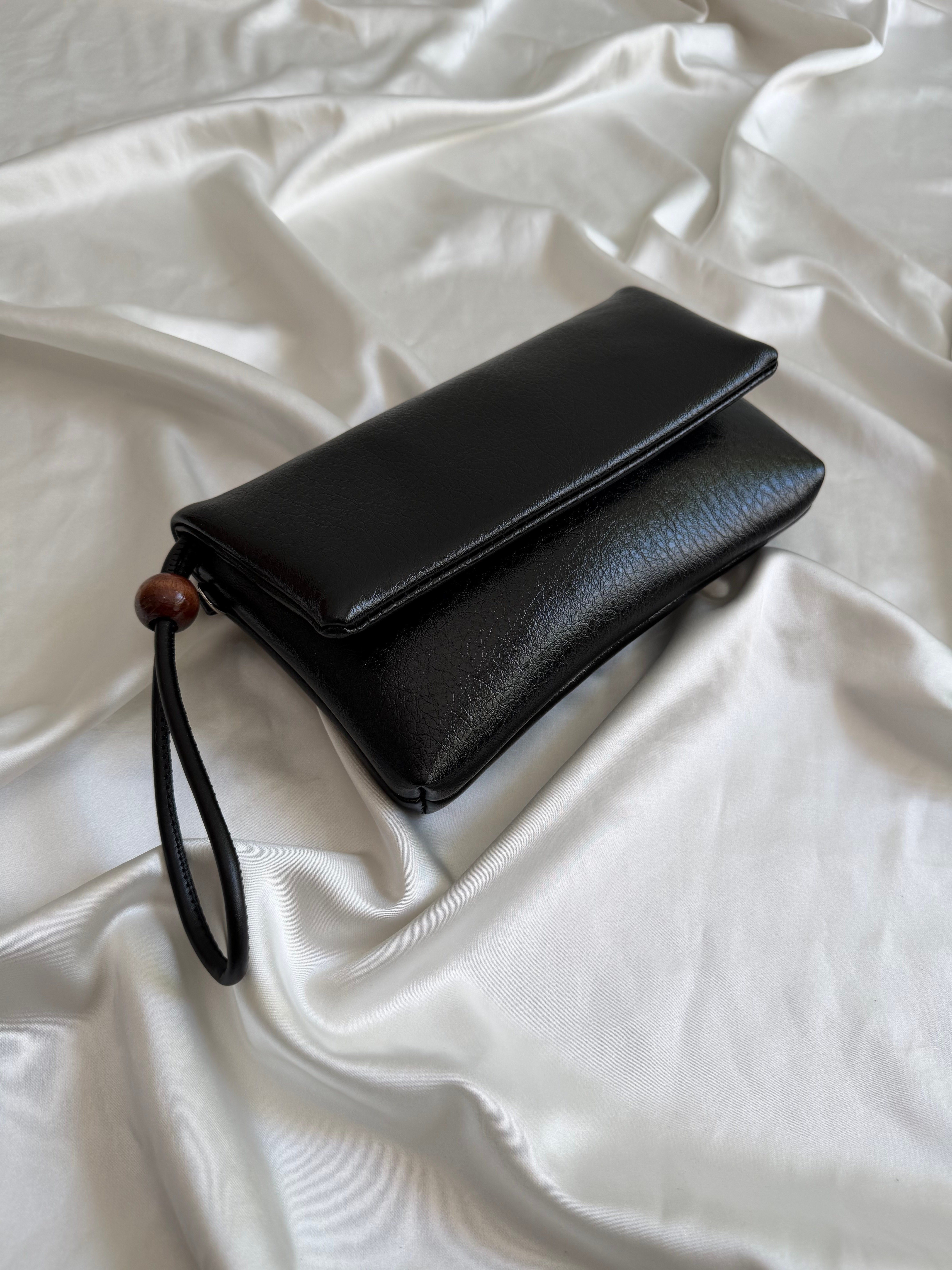 Sade Model Clutch Çanta , Portföy Çanta , El Çantası Siyah