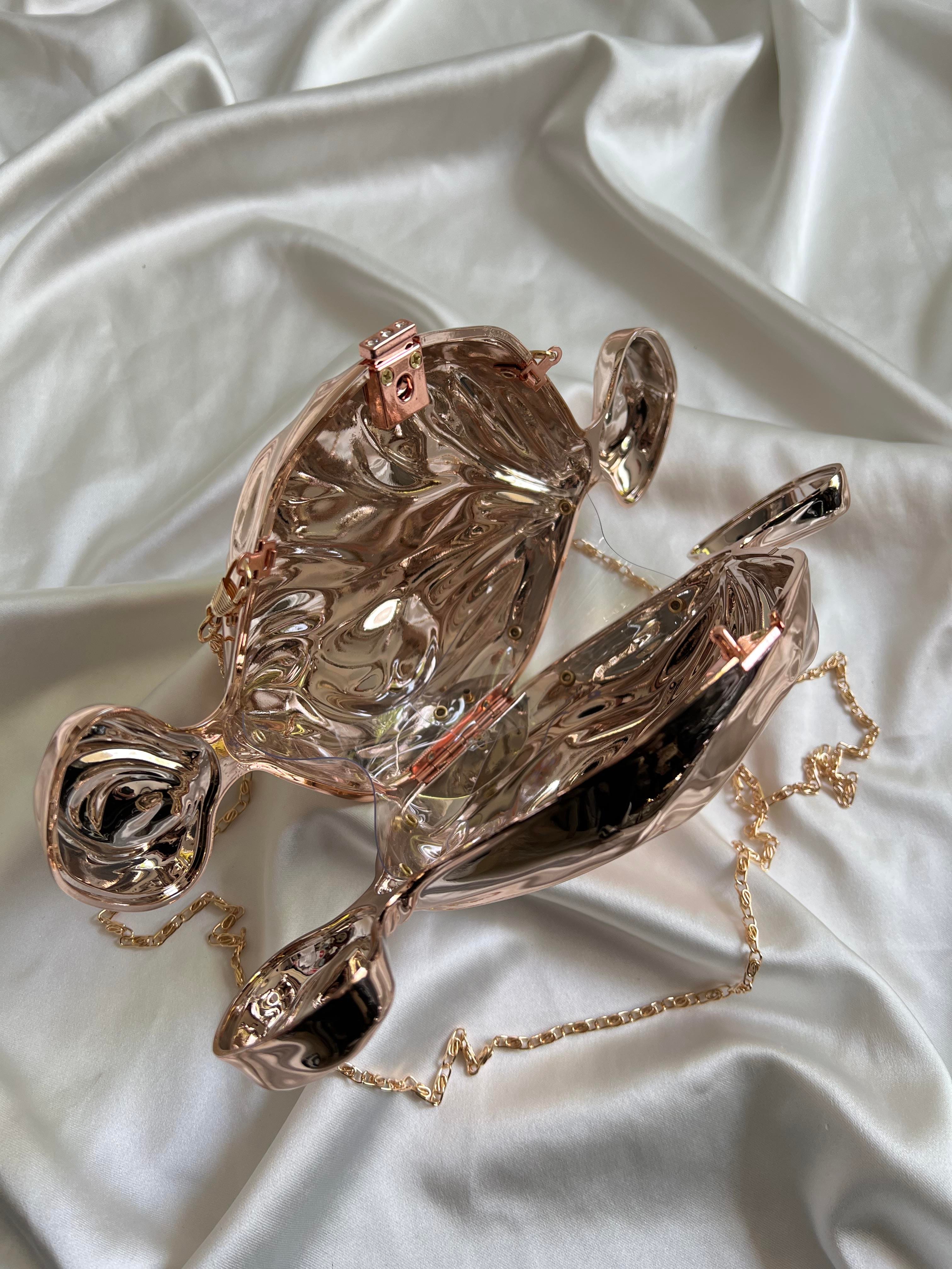 Sugar Abiye Model Düğün Nişan Çantası Rose
