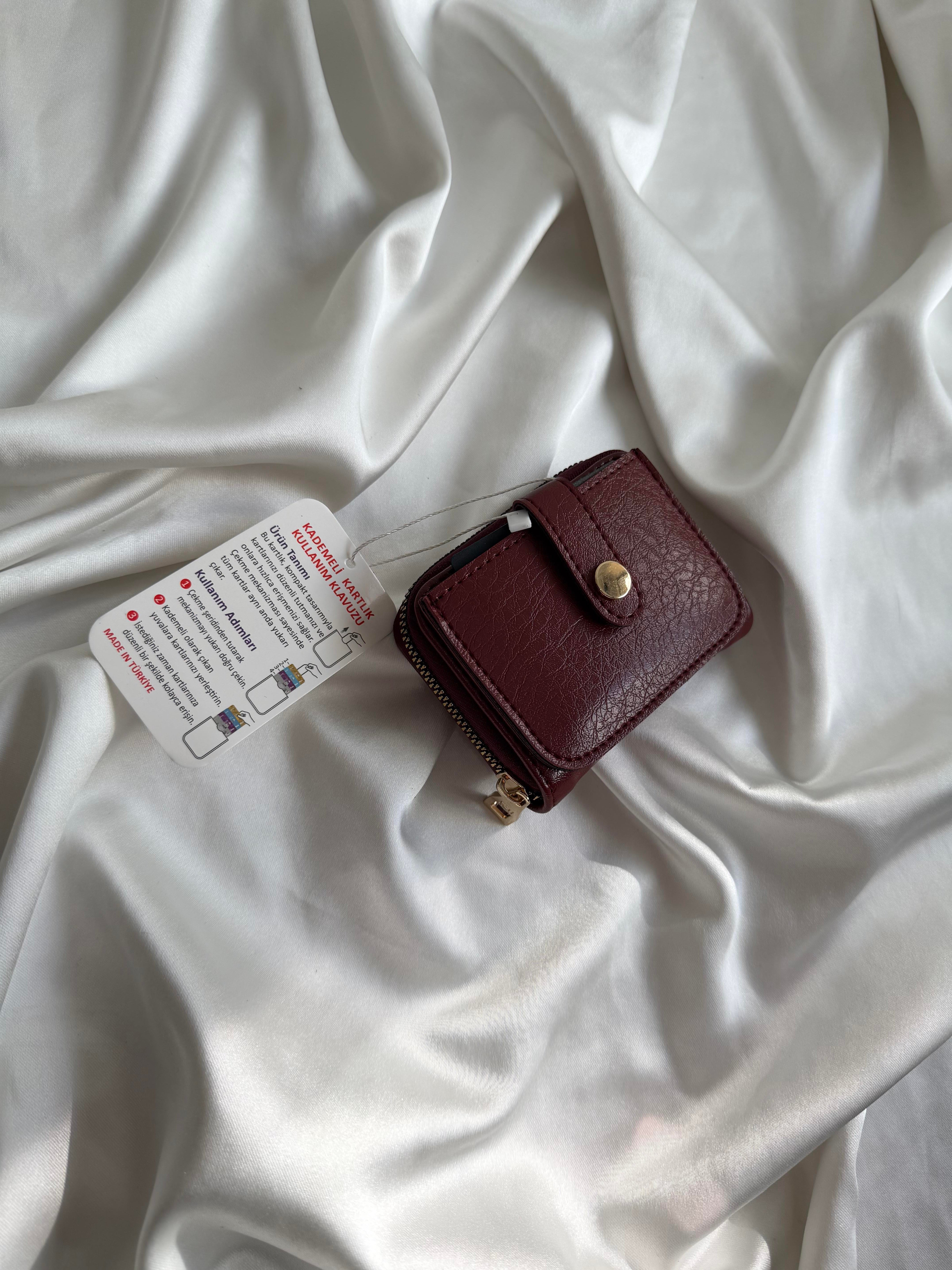 Wallet Model Cüzdan 6 Bordo