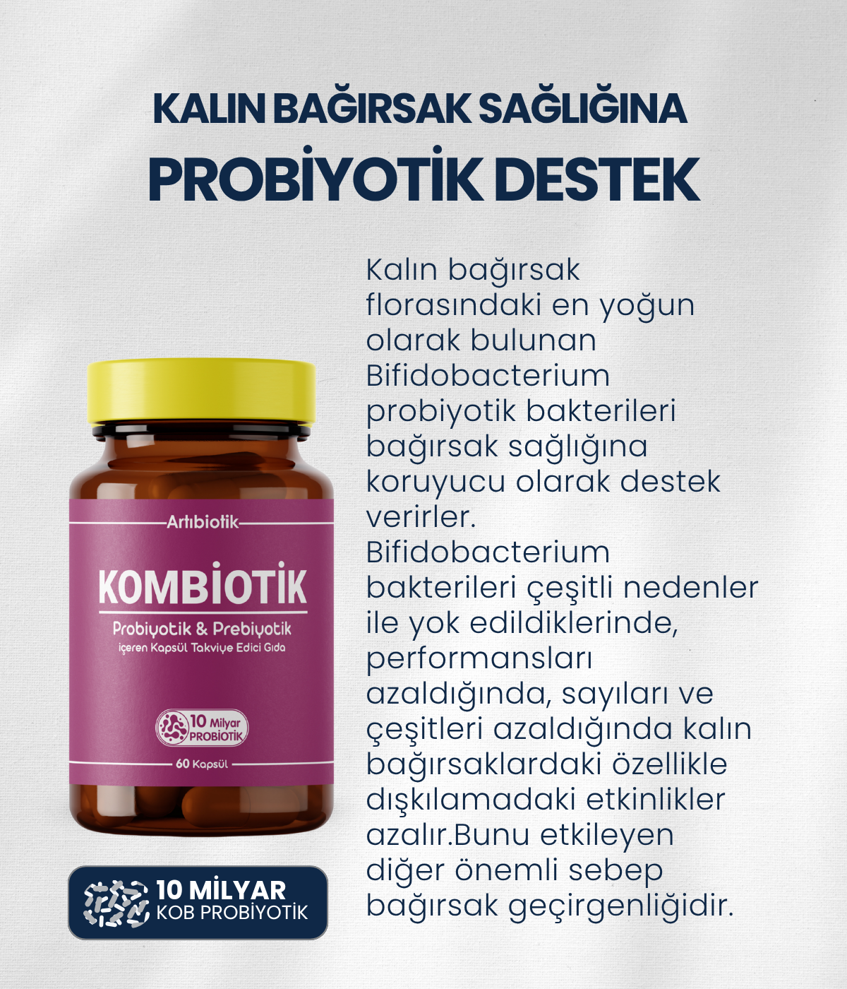 Artıbiotik Kombiotik(60 Kapsül)