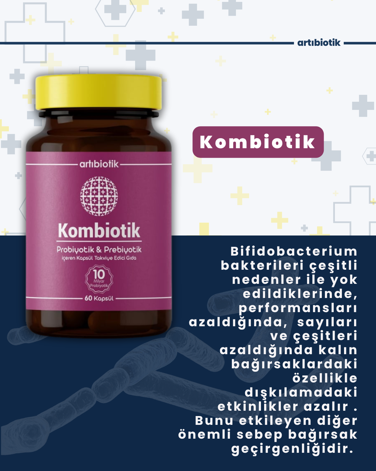 Artıbiotik Kombiotik(60 Kapsül)