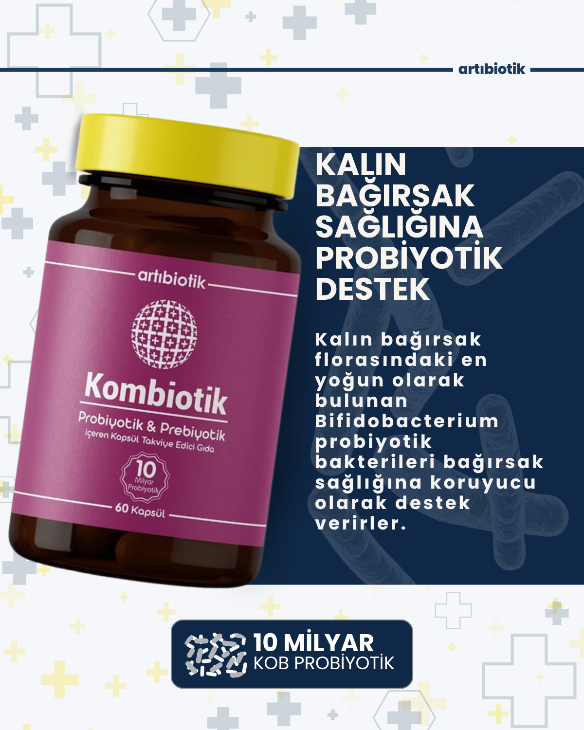 Artıbiotik Kombiotik(60 Kapsül)