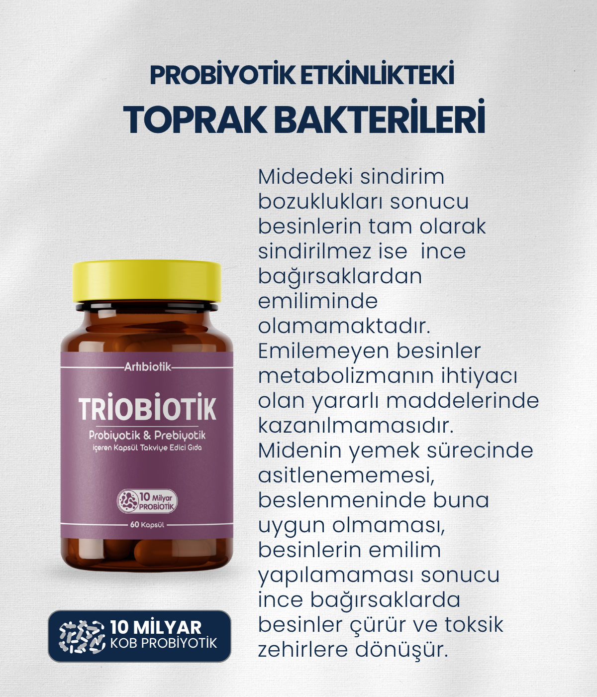 Artıbiotik Triobiotik(60 Kapsül)