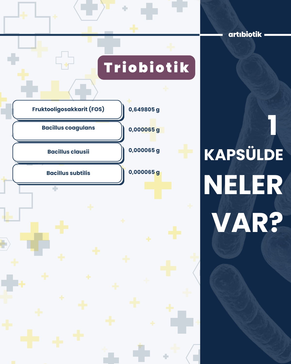 Artıbiotik Triobiotik(60 Kapsül)