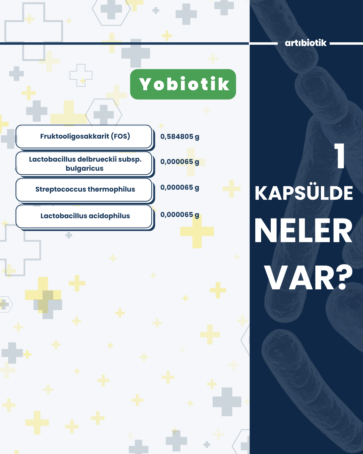 Artıbiotik Yobiotik(60Kapsül)