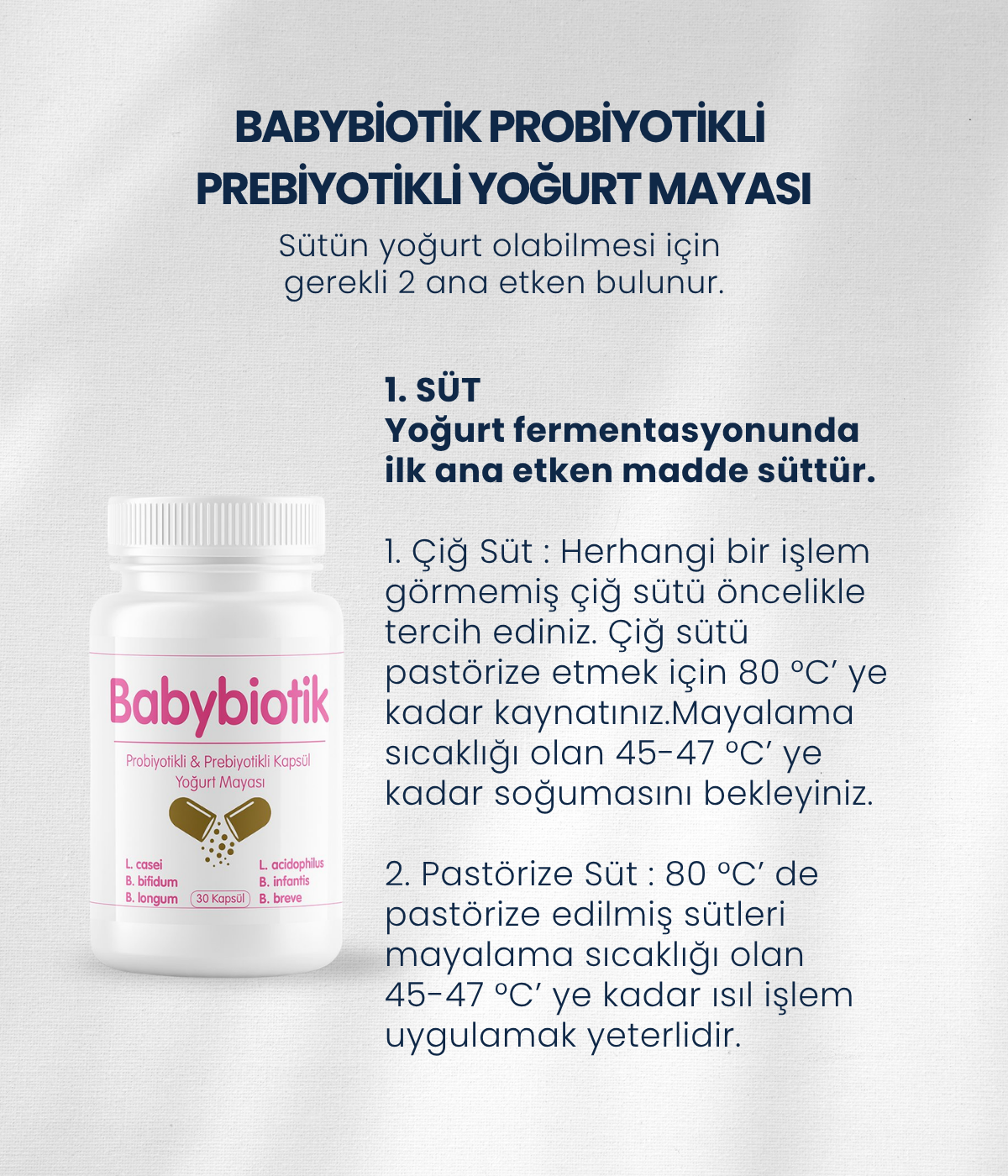 Babybiotik Yoğurt Mayası 30 Kapsül