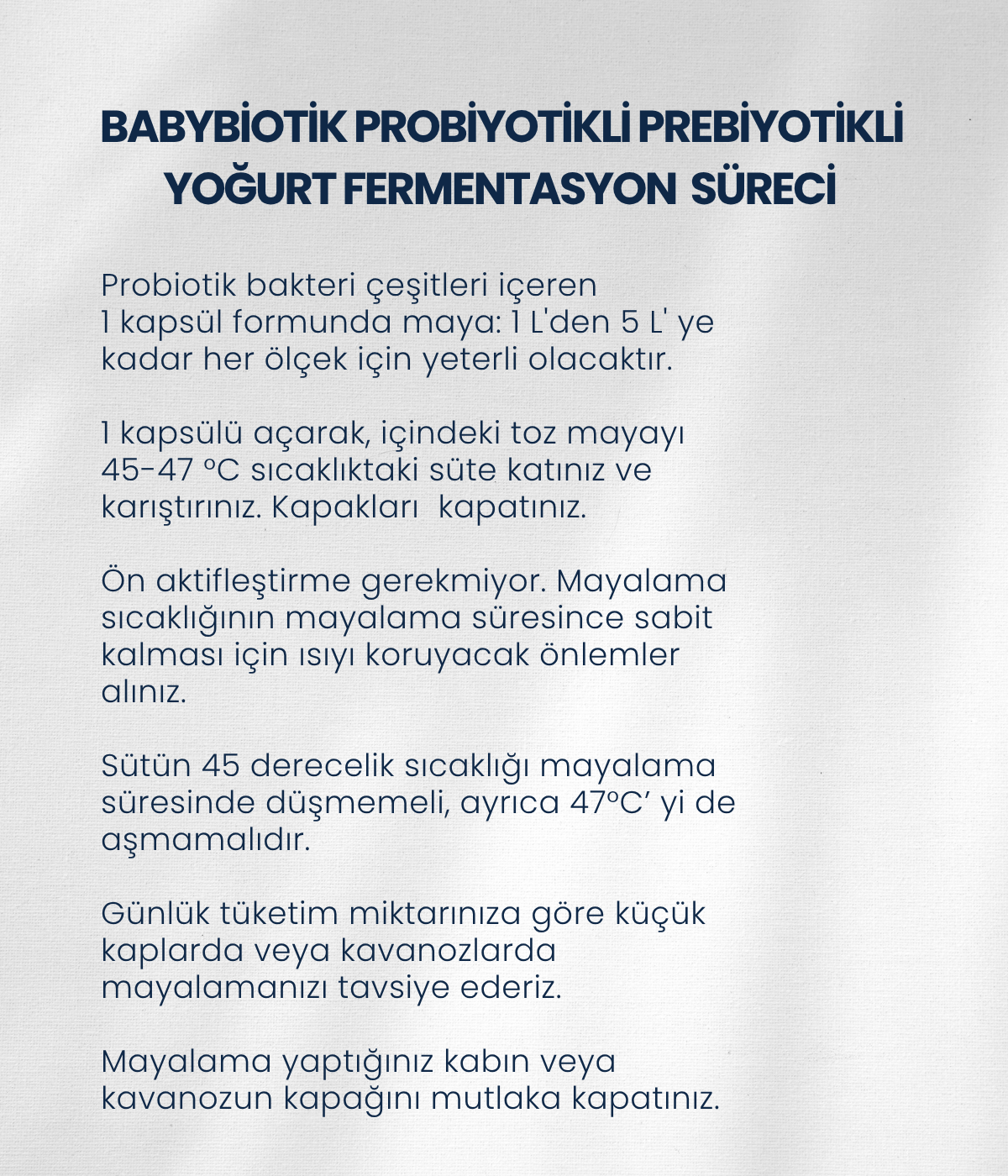 Babybiotik Yoğurt Mayası 30 Kapsül