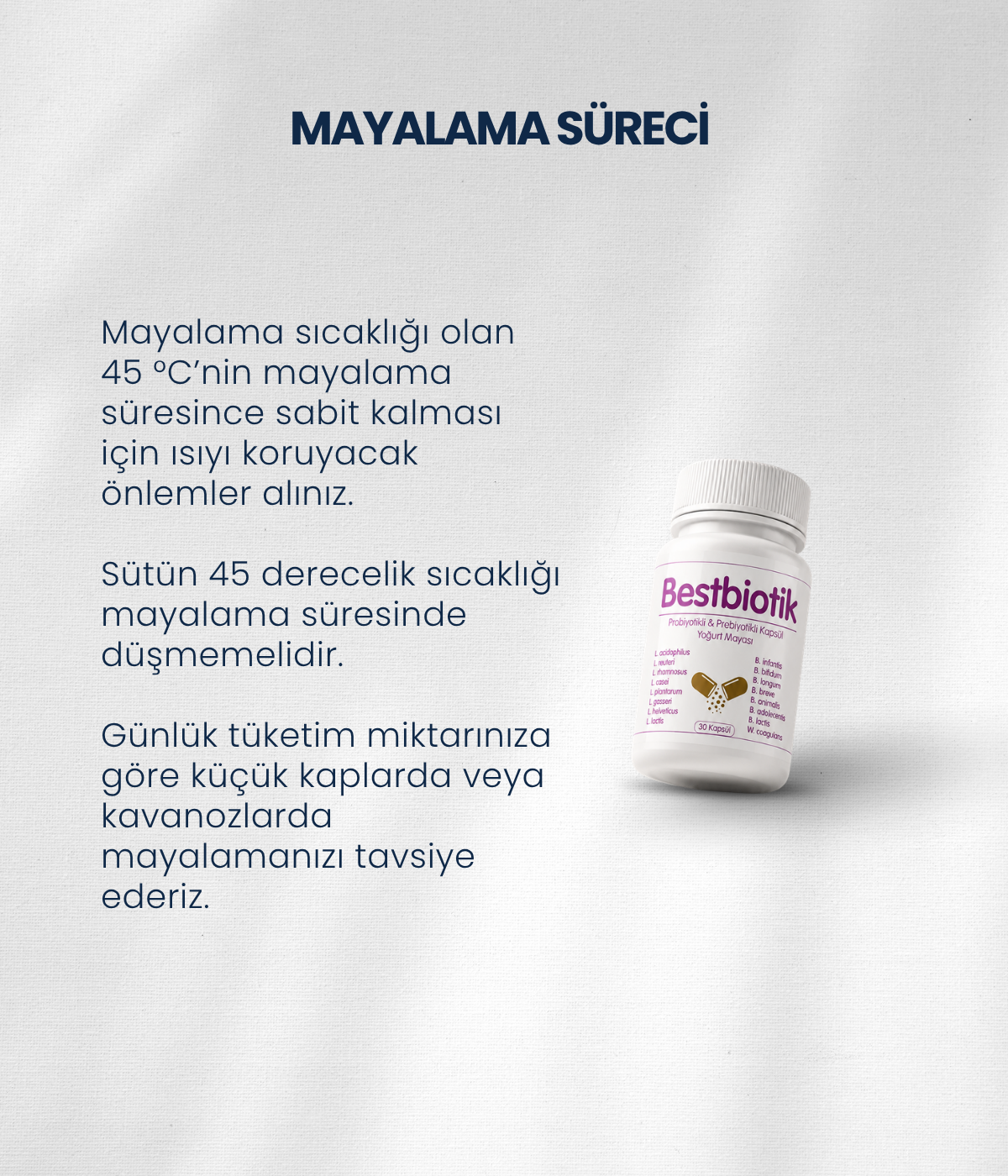 Bestbiotik Yoğurt Mayası (30 Kapsül)