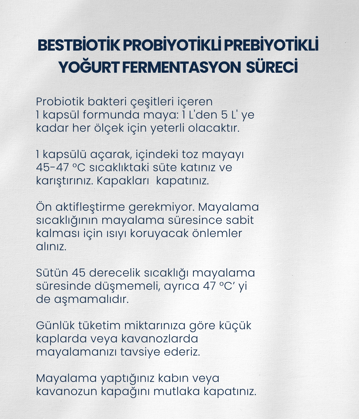 Bestbiotik Yoğurt Mayası (30 Kapsül)