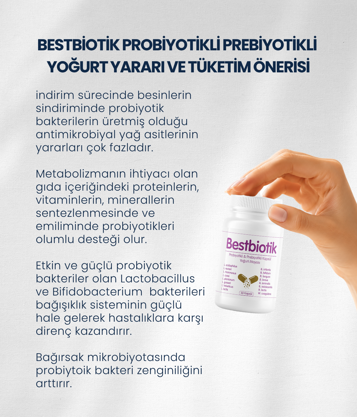 Bestbiotik Yoğurt Mayası (30 Kapsül)
