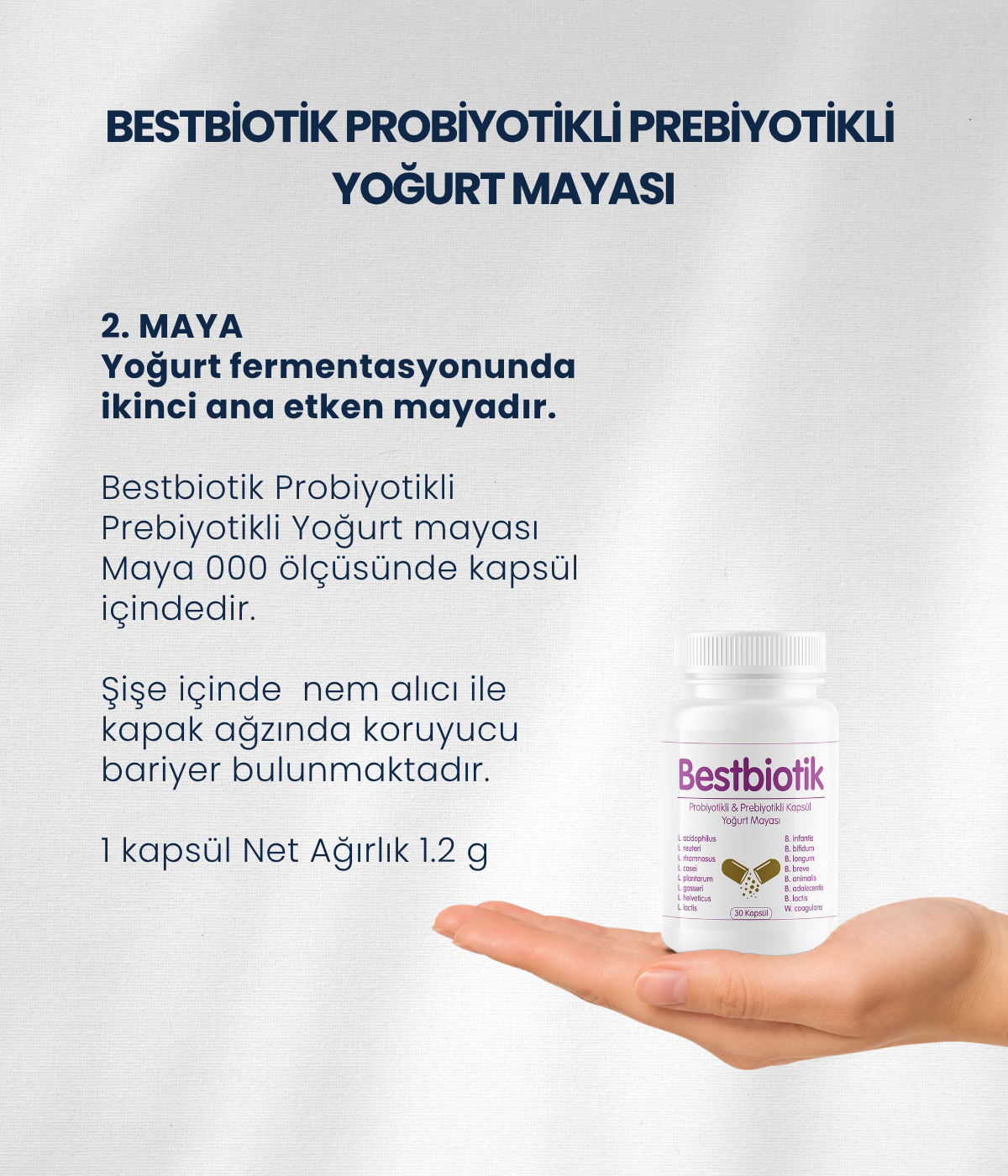 Bestbiotik Yoğurt Mayası (30 Kapsül)