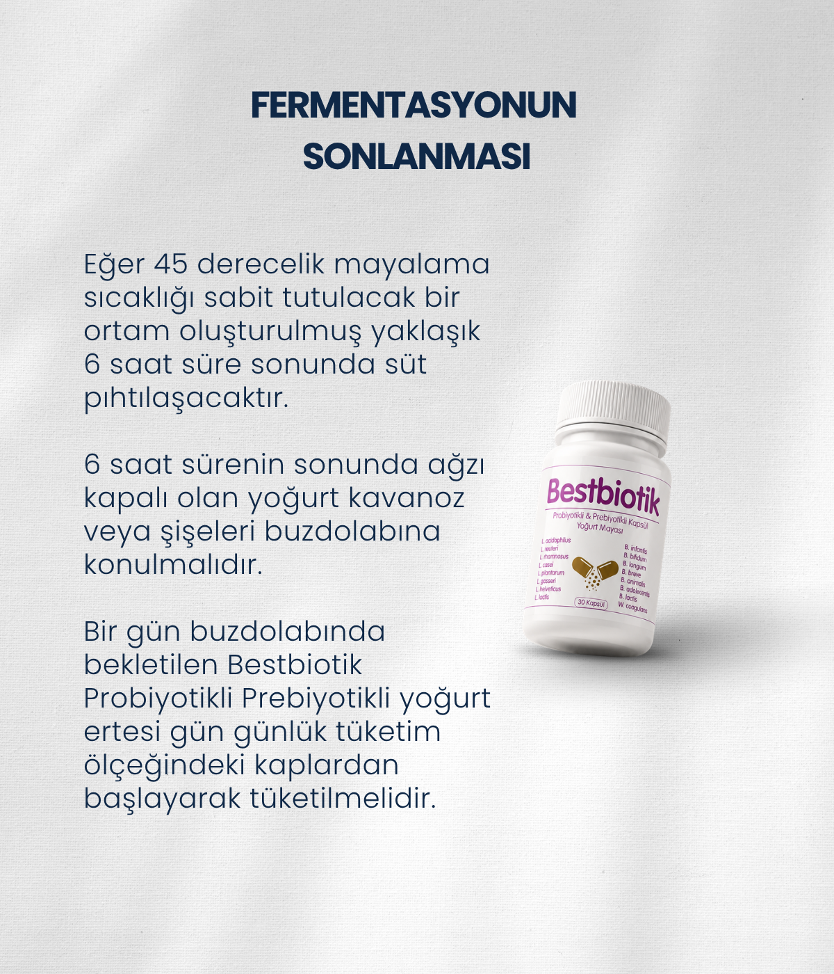 Bestbiotik Yoğurt Mayası (30 Kapsül)