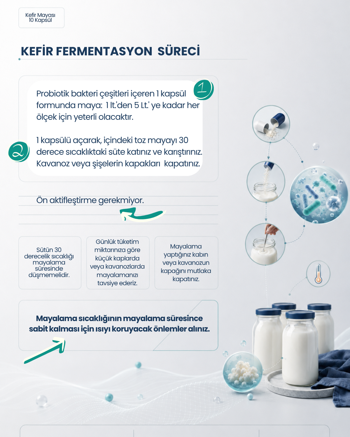 Kefir Mayası 10 Kapsül