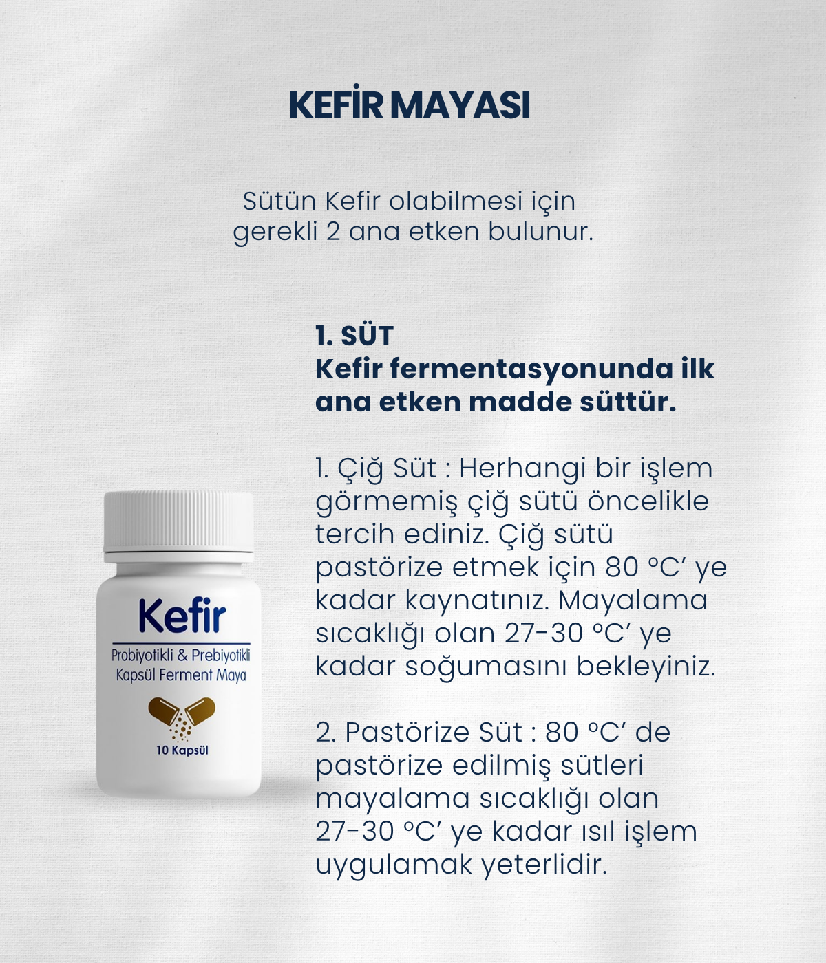 Kefir Mayası 10 Kapsül