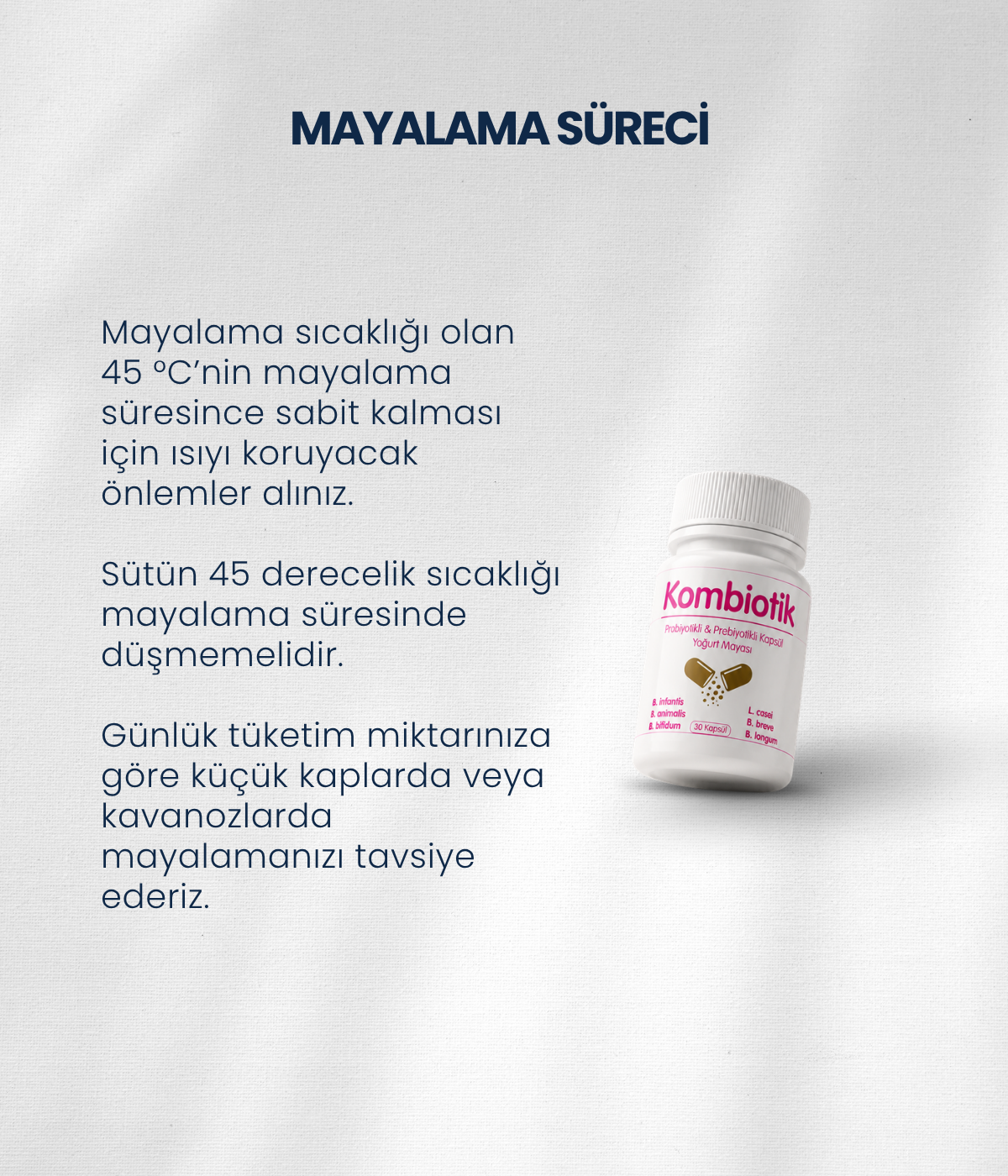 Kombiotik Yoğurt Mayası 10 Kapsül