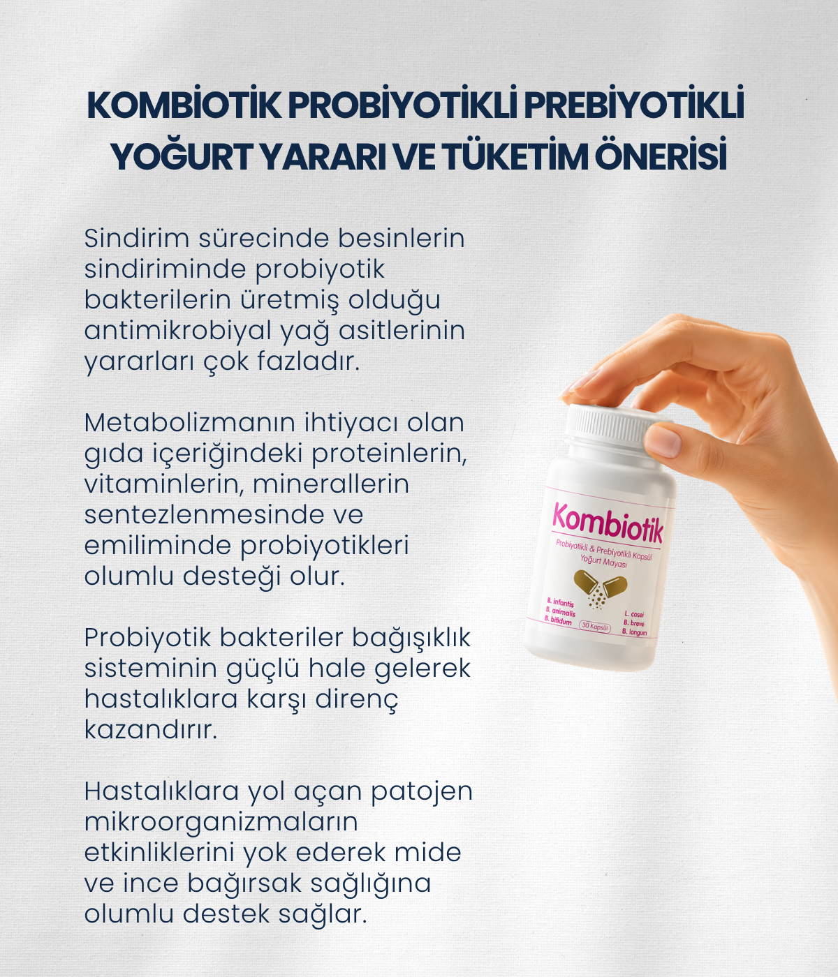 Kombiotik Yoğurt Mayası 10 Kapsül