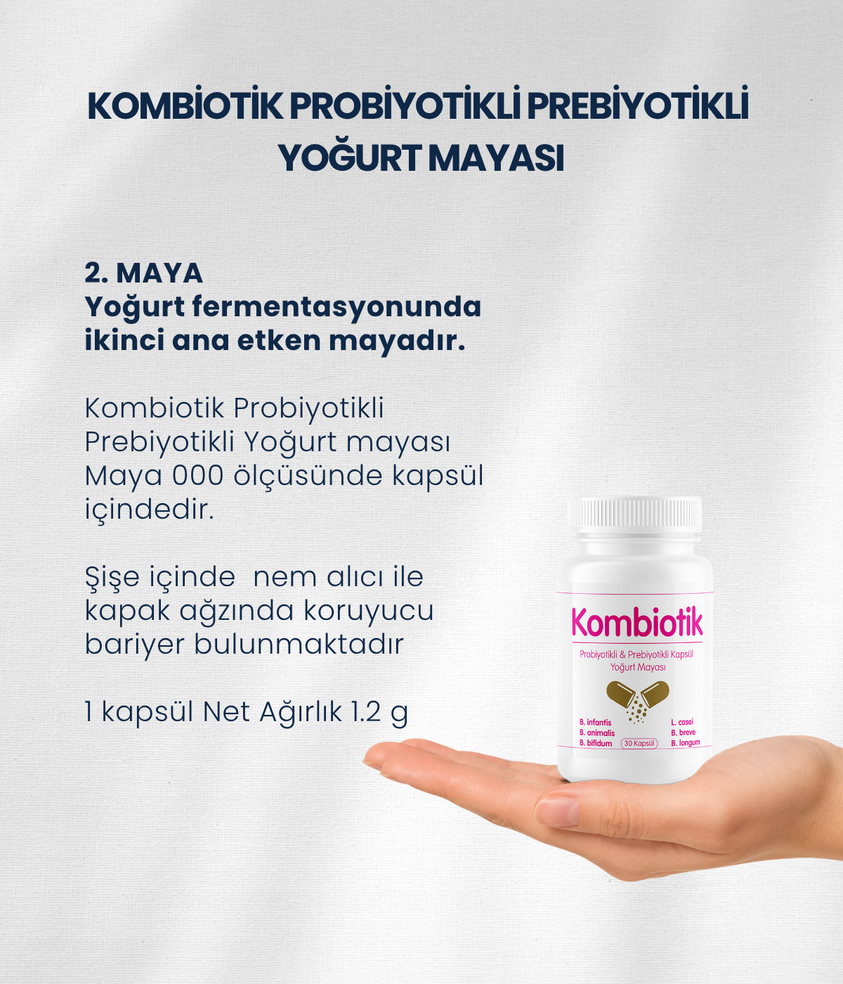 Kombiotik Yoğurt Mayası 30 Kapsül