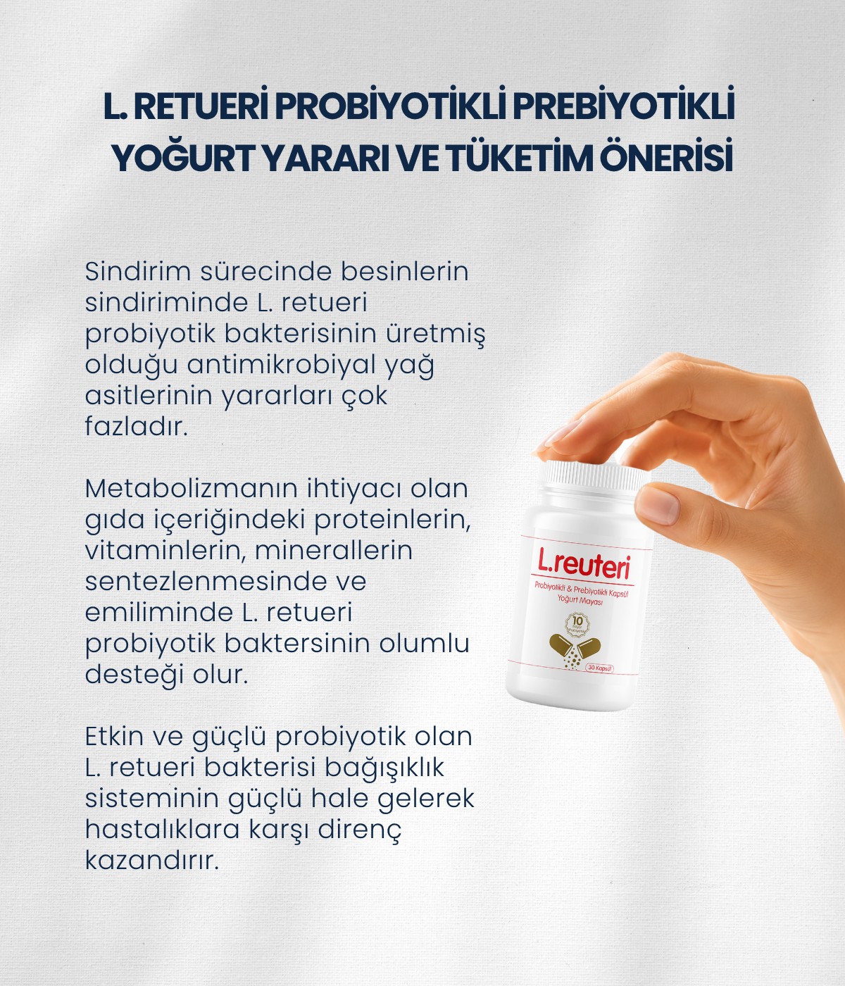 L.reuteri Yoğurt Mayası 30 Kapsül