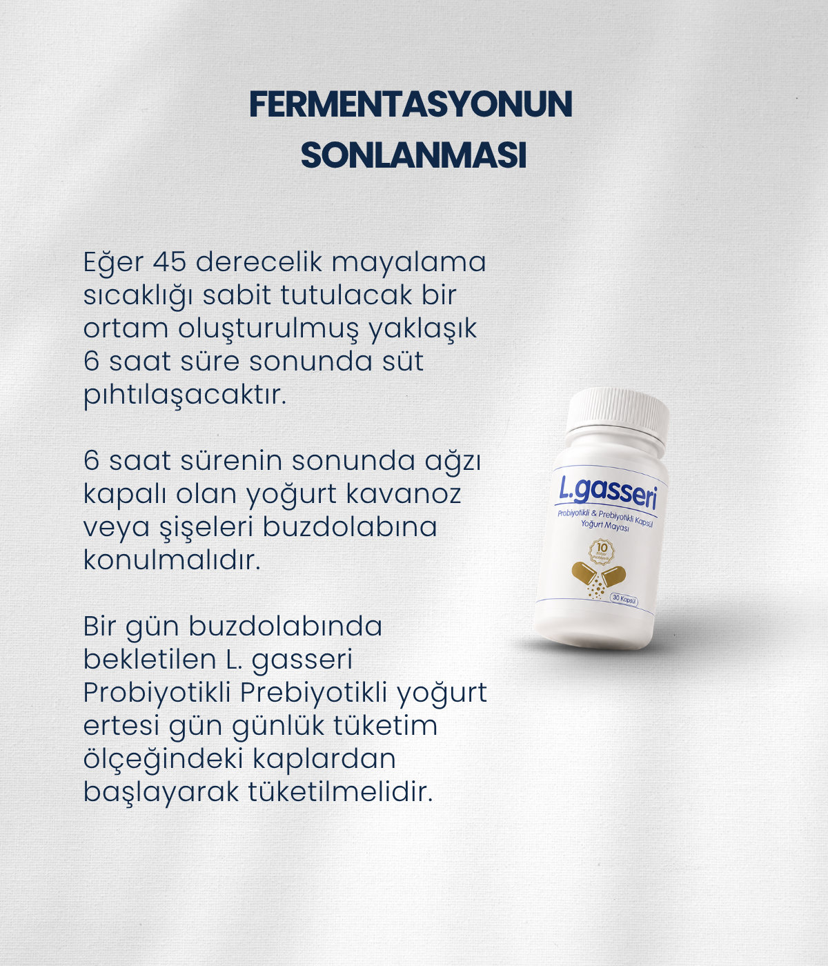L.gasseri Yoğurt Mayası 30 Kapsül