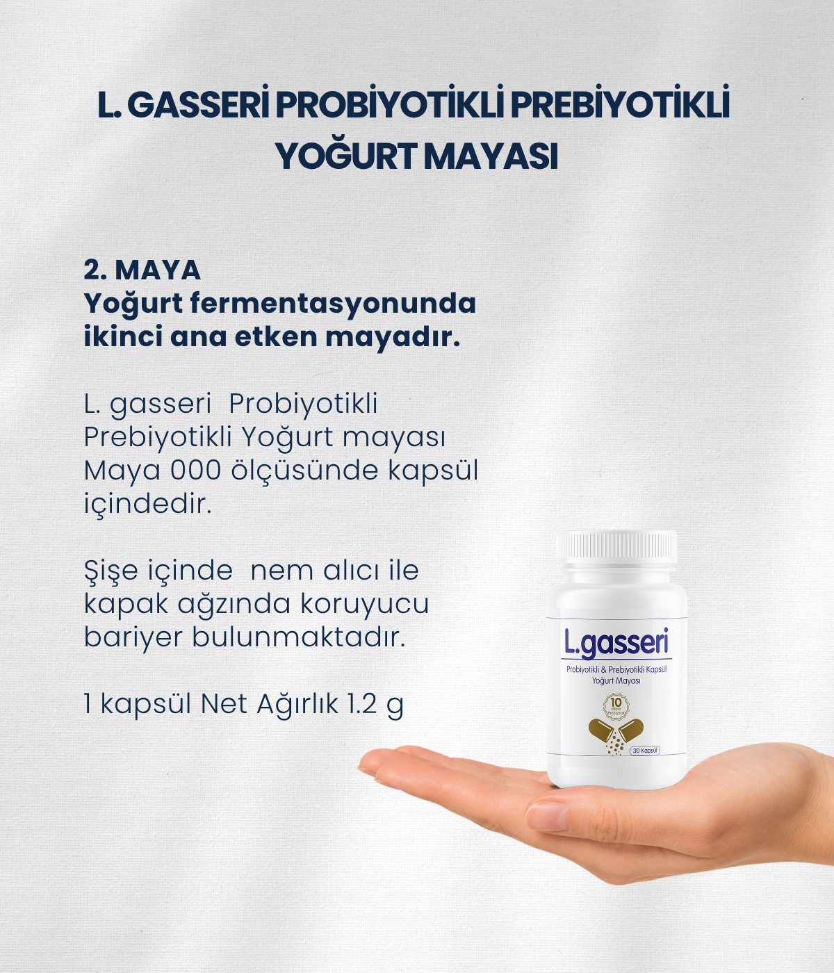 L.gasseri Yoğurt Mayası 30 Kapsül