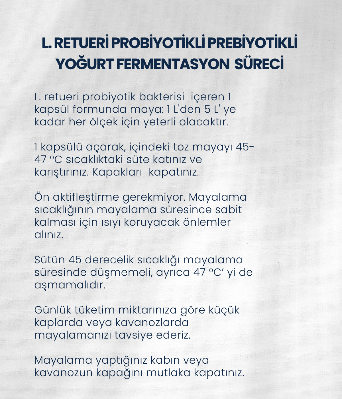 L.reuteri Yoğurt Mayası 30 Kapsül