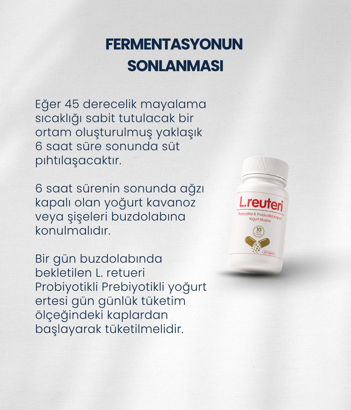 L.reuteri Yoğurt Mayası 30 Kapsül