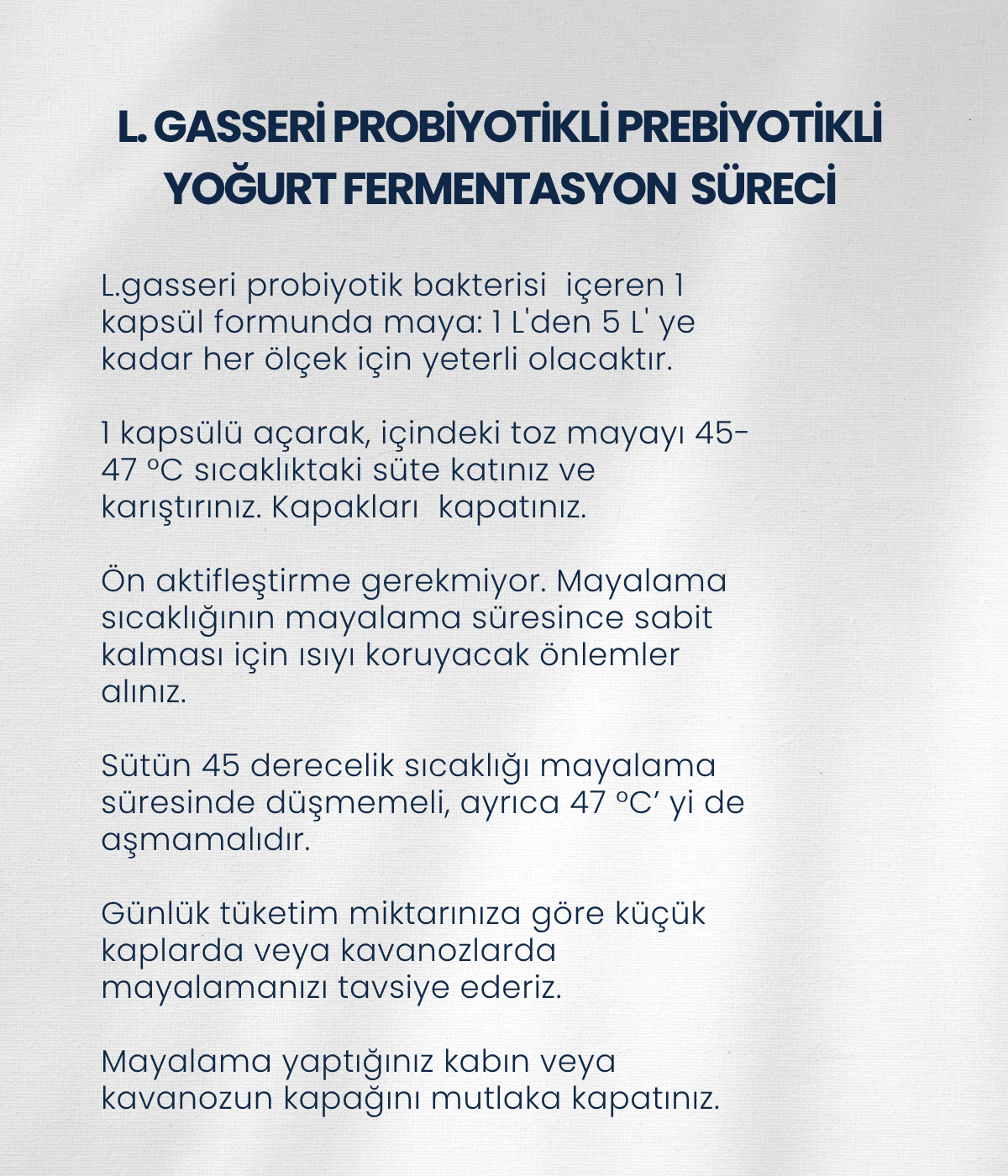 L.gasseri Yoğurt Mayası 30 Kapsül