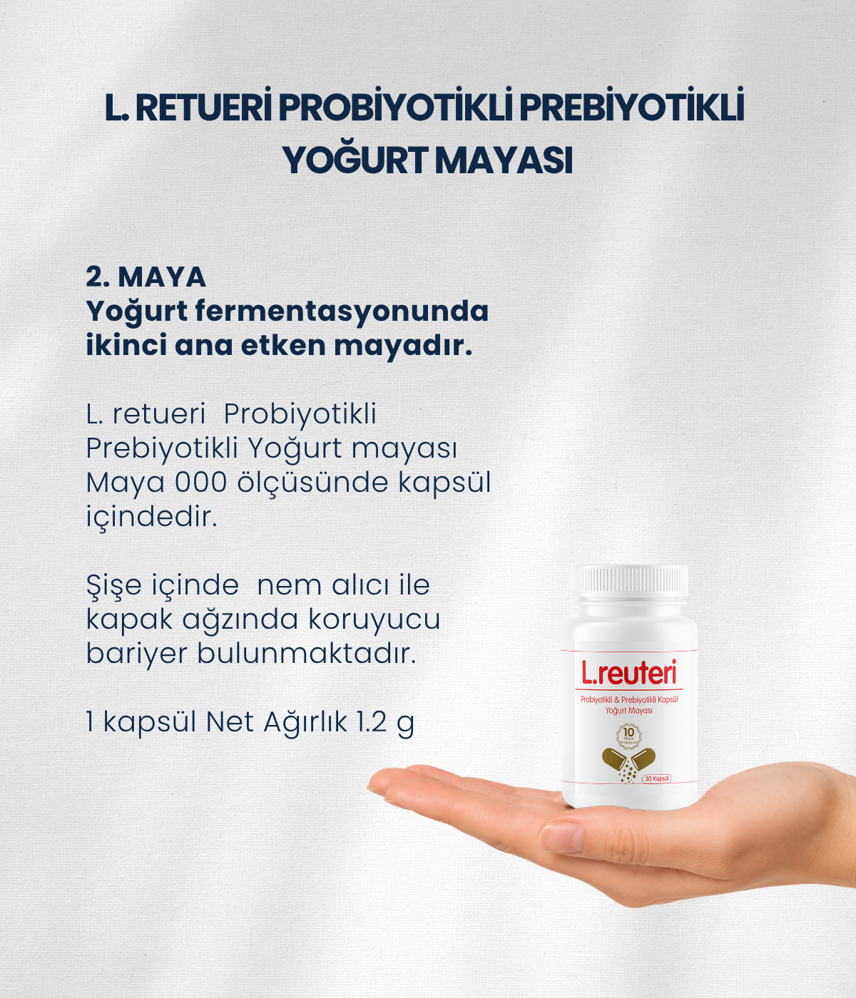L.reuteri Yoğurt Mayası 30 Kapsül