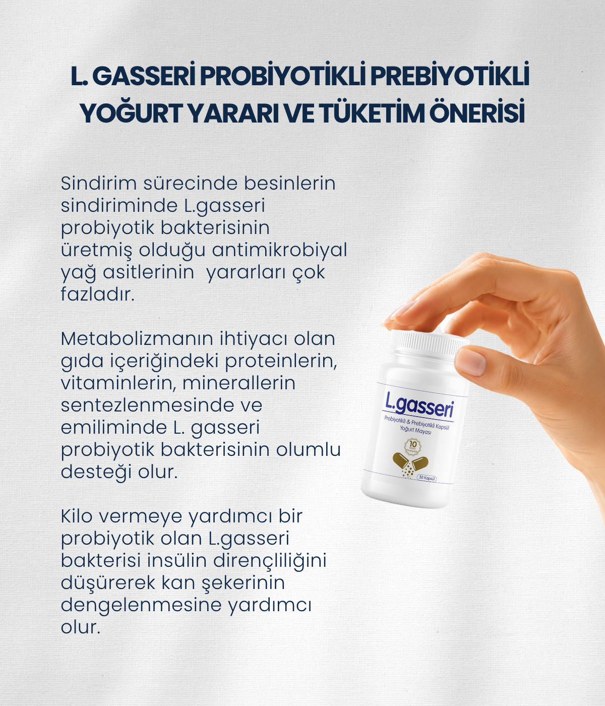 L.gasseri Yoğurt Mayası 30 Kapsül