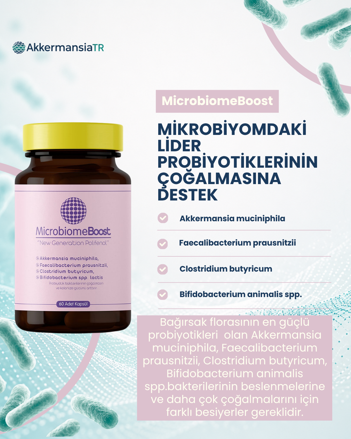 MicrobiomeBoost 60 Kapsül