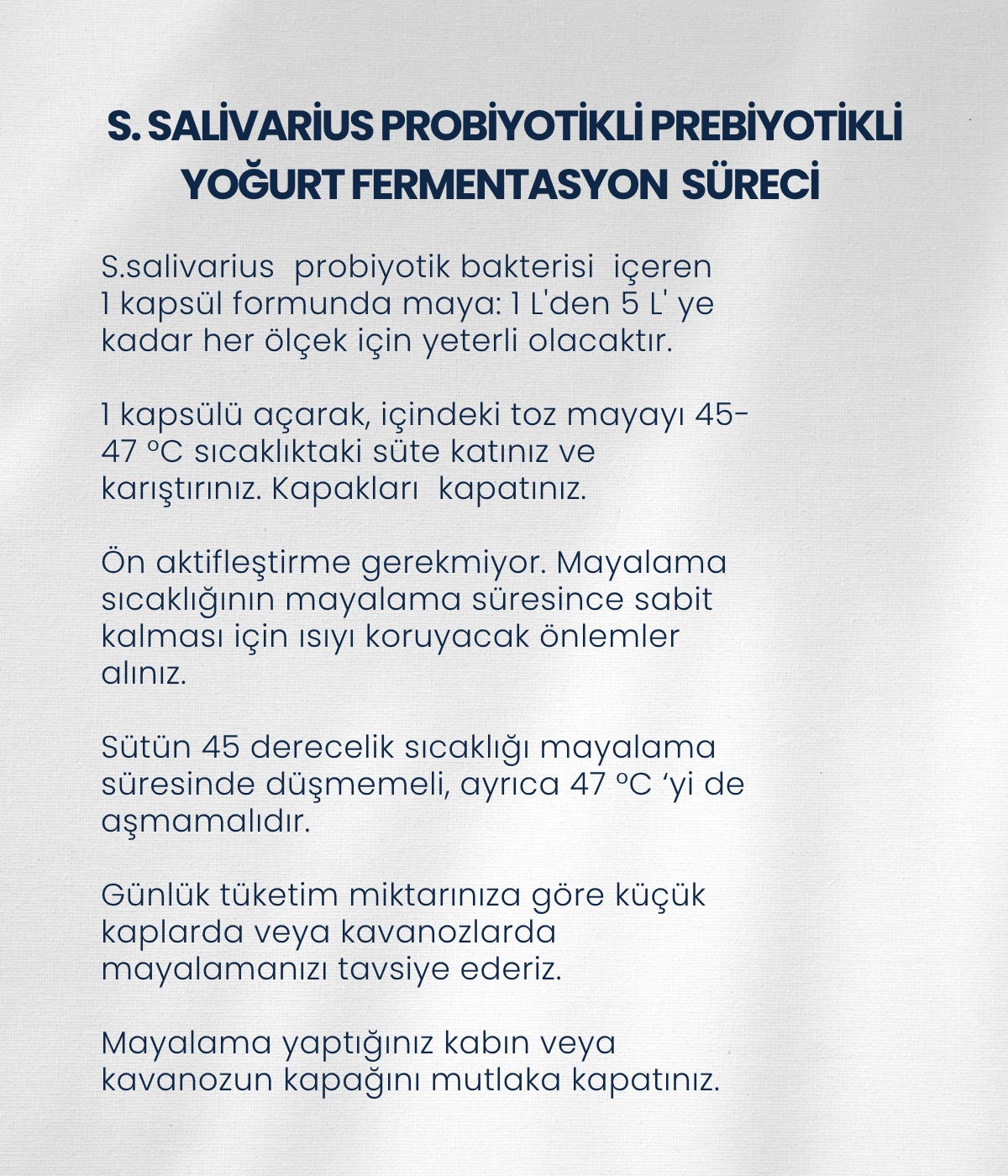 S.salivarius Yoğurt Mayası 30 Kapsül
