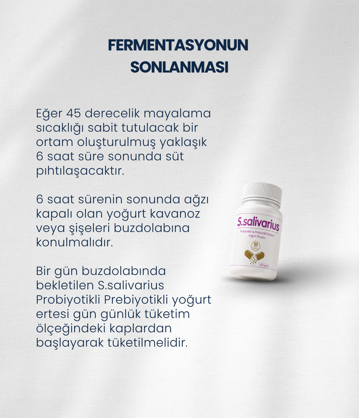 S.salivarius Yoğurt Mayası 30 Kapsül
