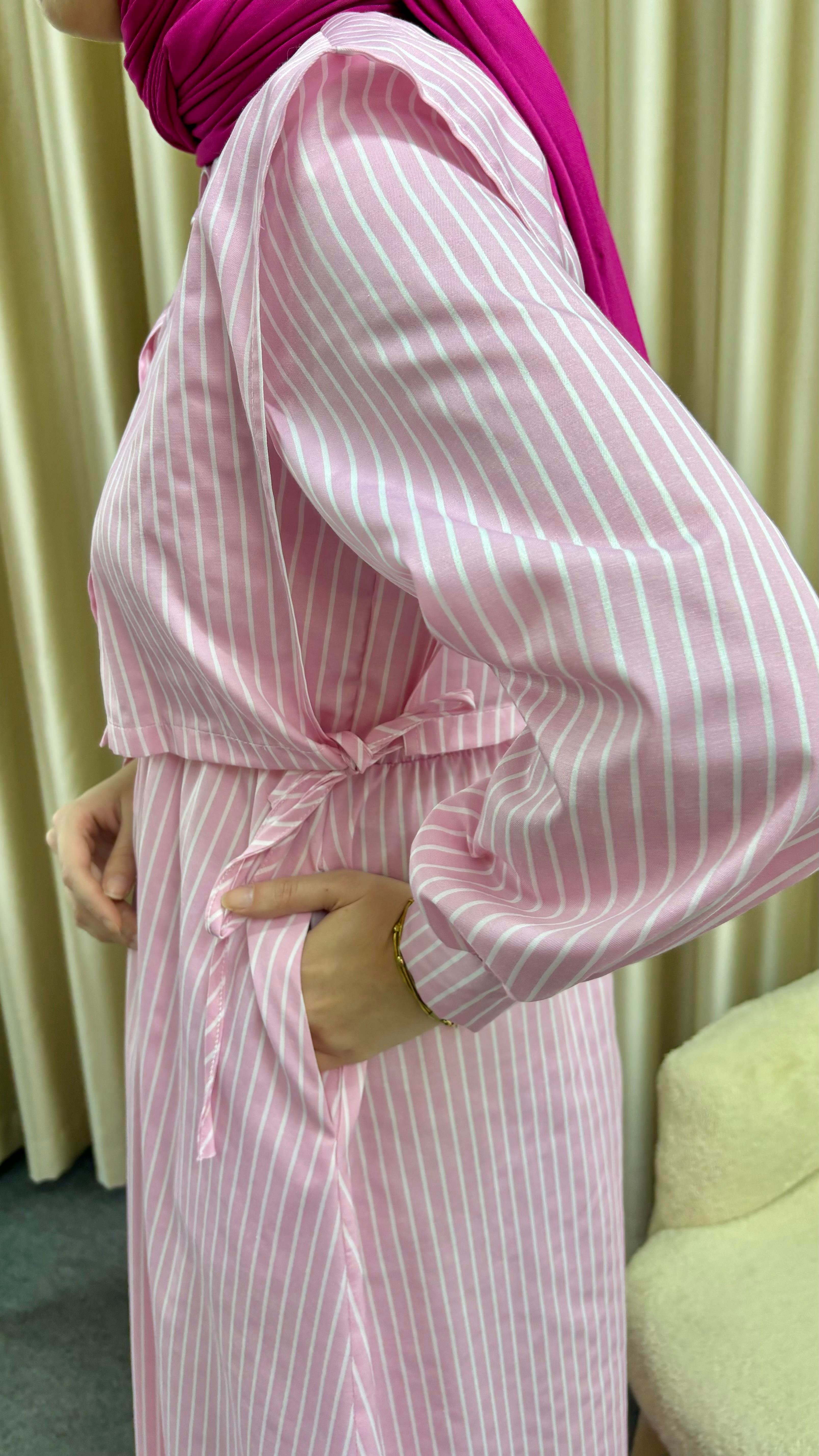Çizgili BYMN Pembe