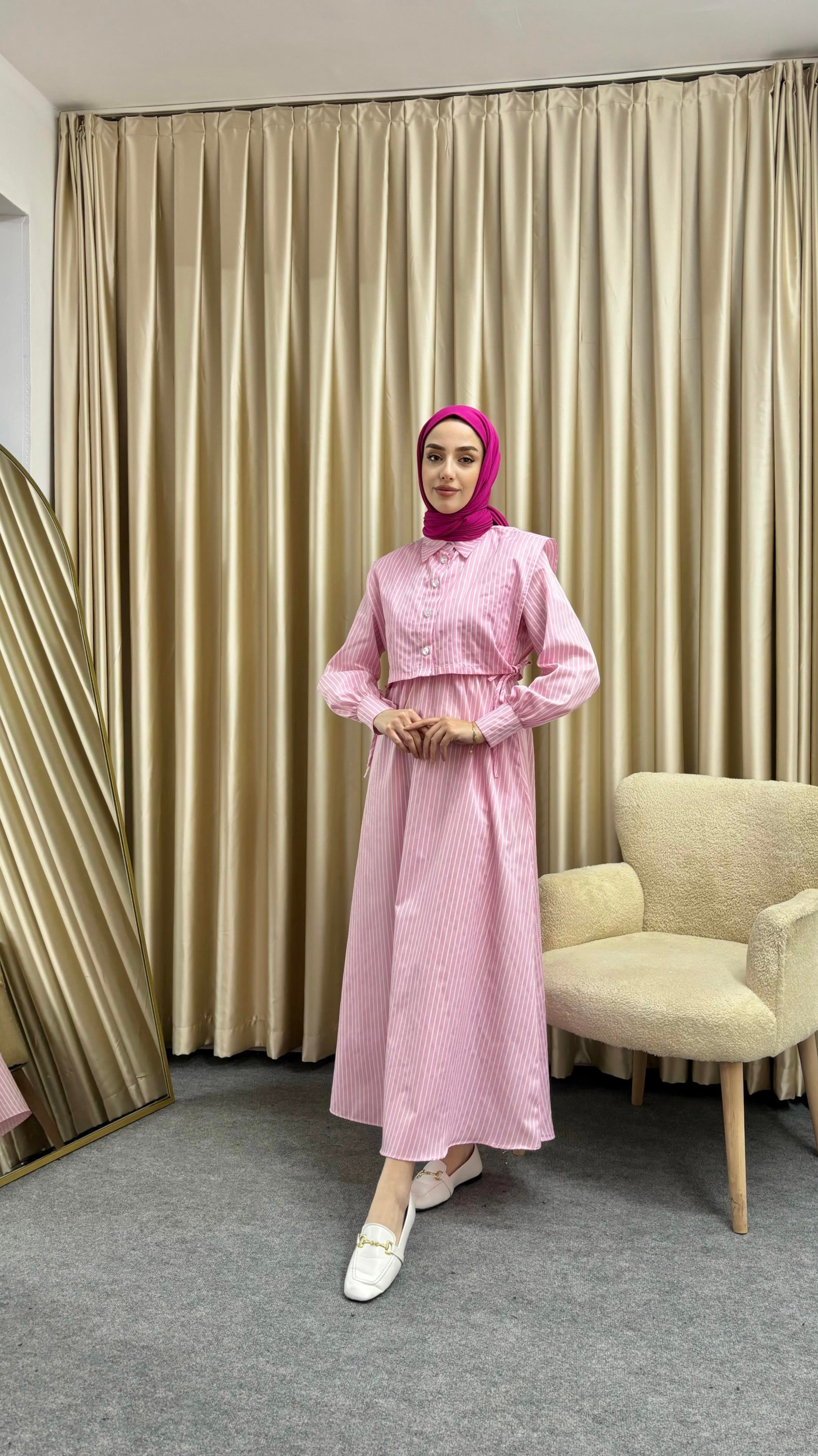 Çizgili BYMN Pembe